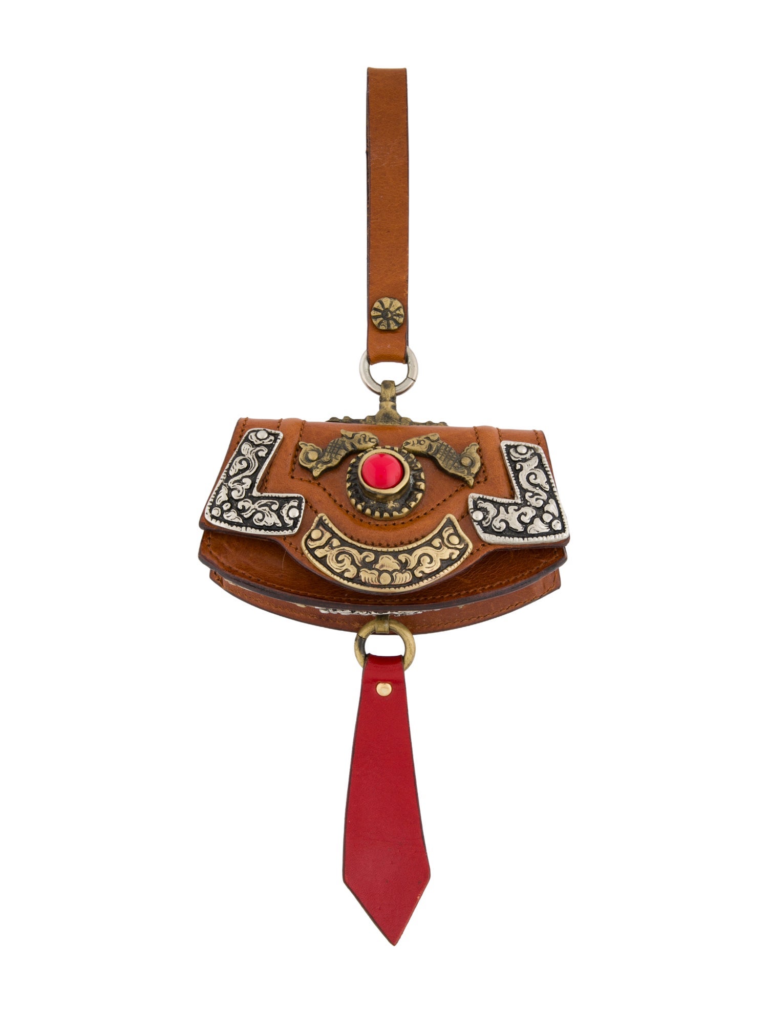 Giorgio Armani Leather Bag Keychain