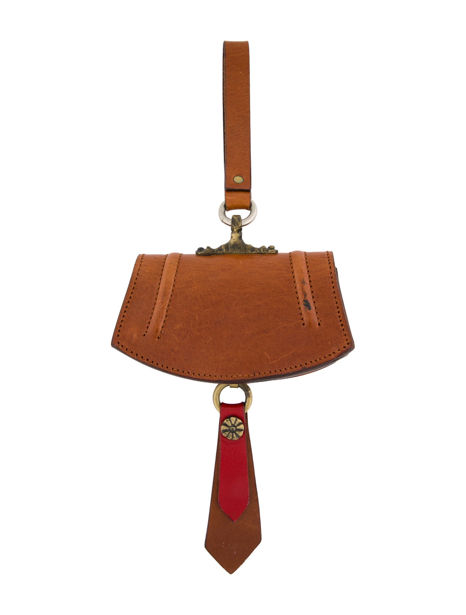 Giorgio Armani Leather Bag Keychain