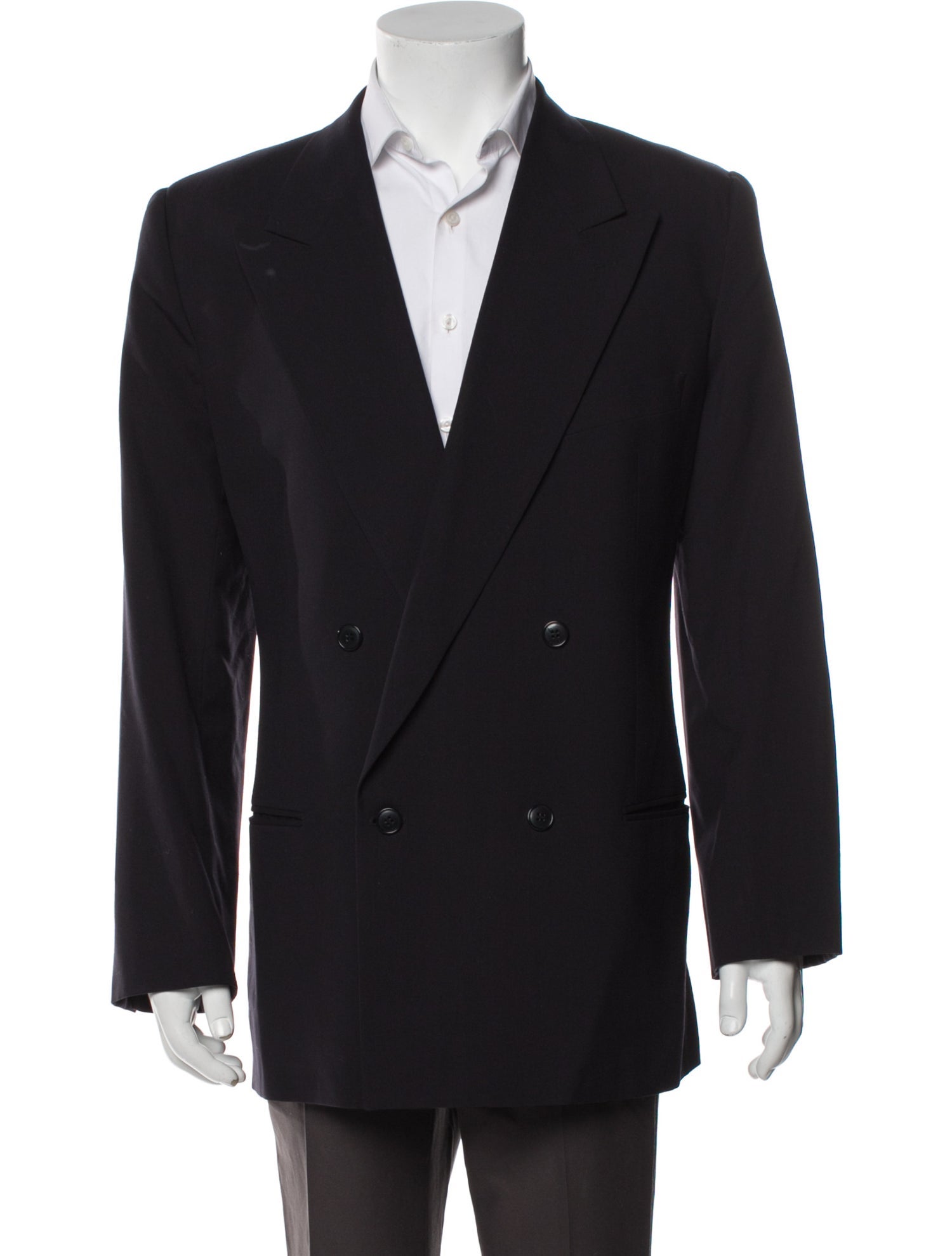 Giorgio Armani Men's Blue Virgin Wool Blazer