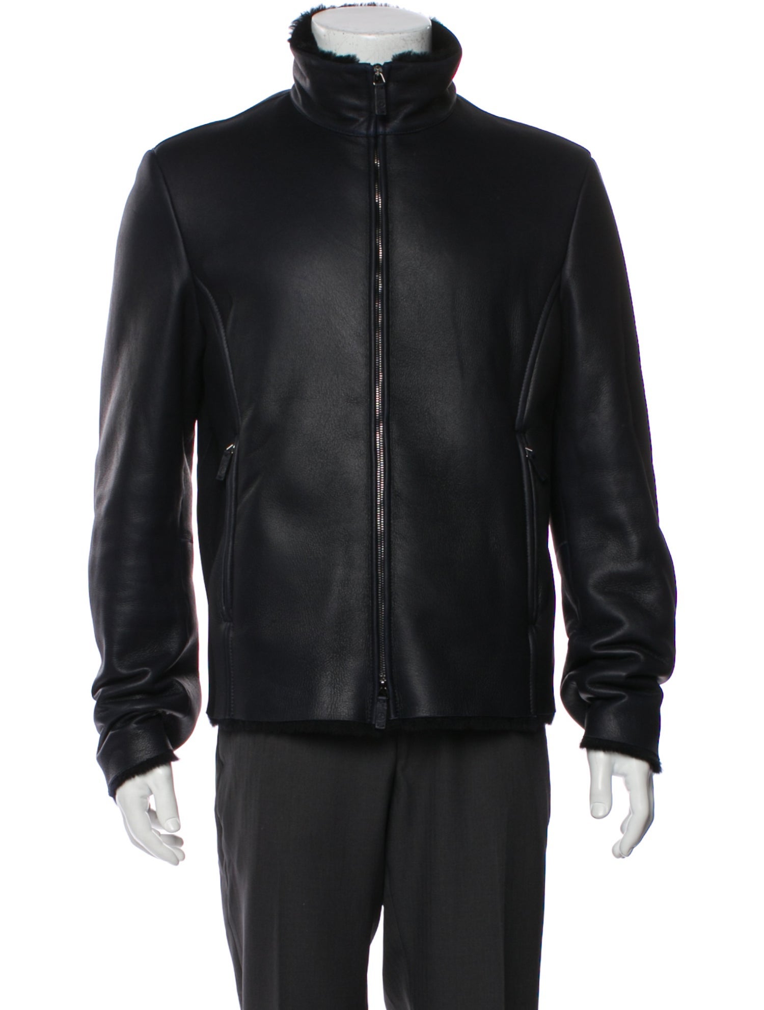 Giorgio Armani Shearling Moto Jacket