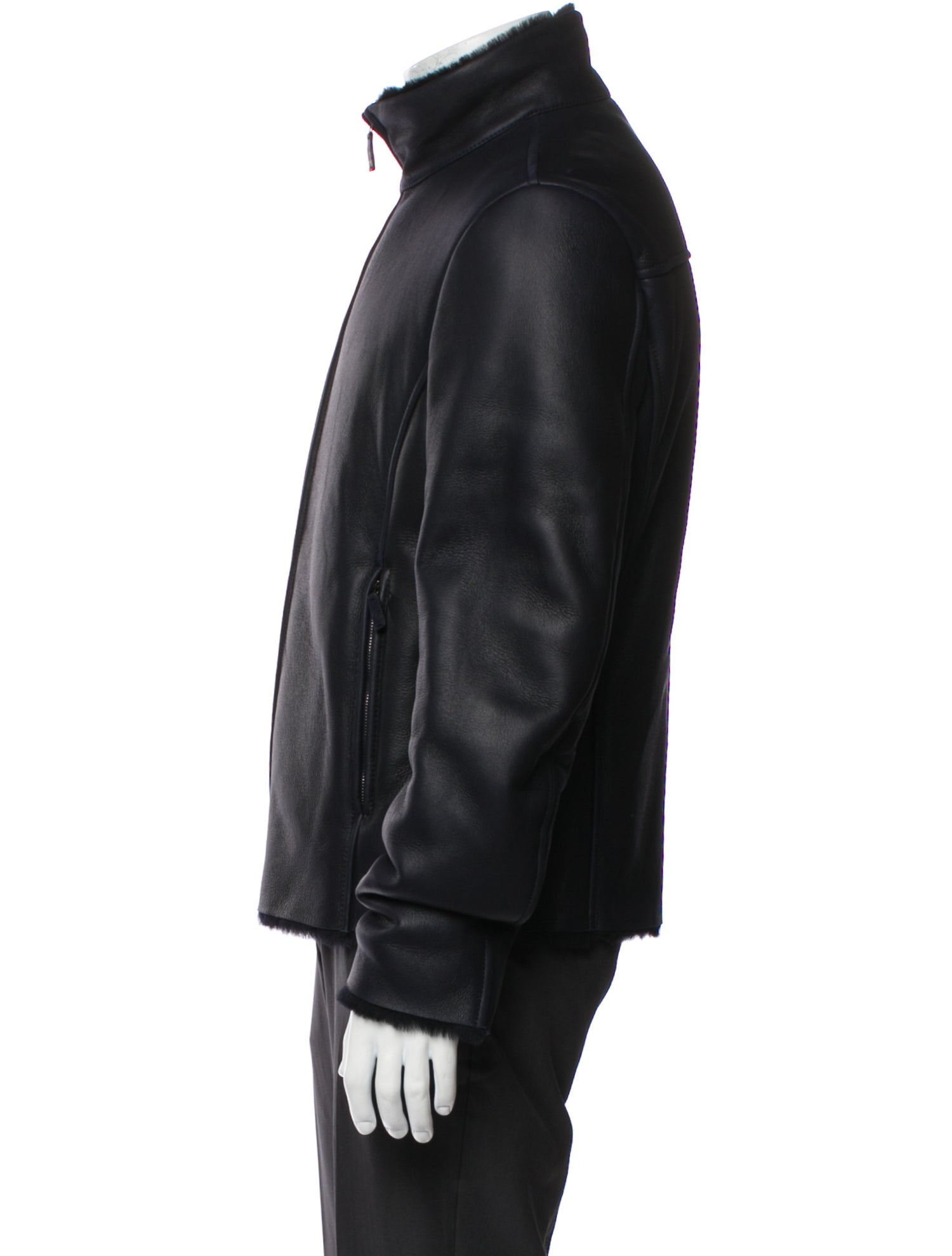 Giorgio Armani Shearling Moto Jacket