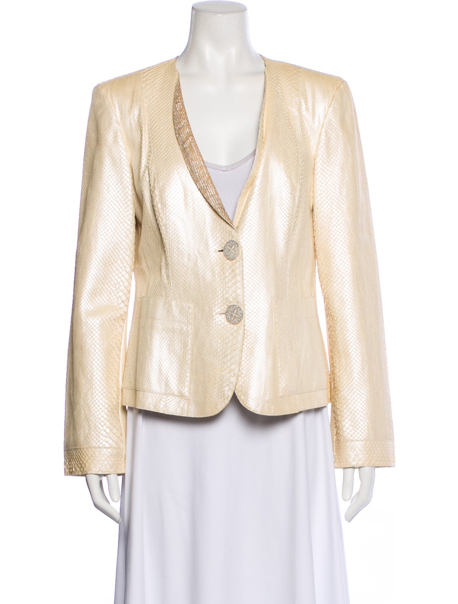 Giorgio Armani Late 2000's - Early 2010's Python Blazer