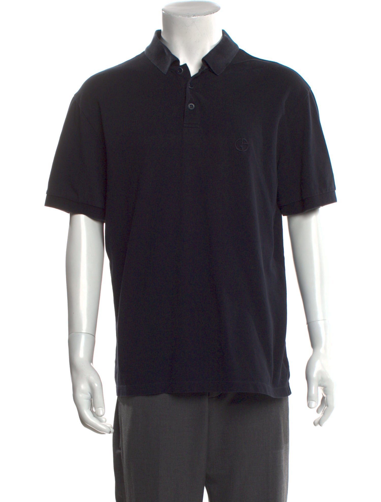 Giorgio Armani Crew Neck Short Sleeve Polo Shirt