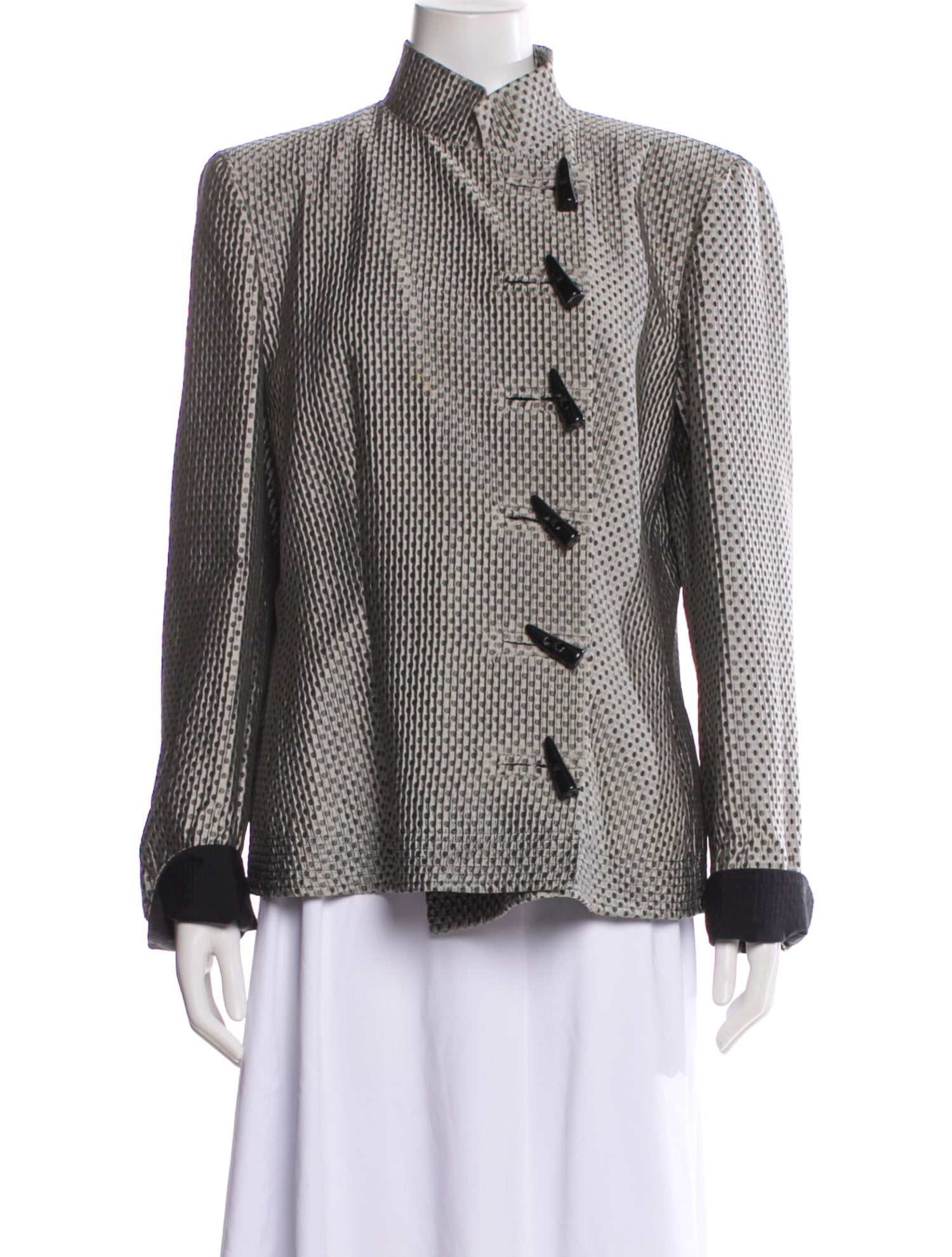 Giorgio Armani Cashmere Houndstooth Print Blazer