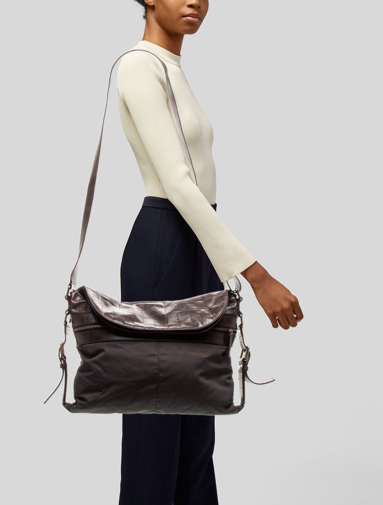 Giorgio Armani Nylon Messenger Bag