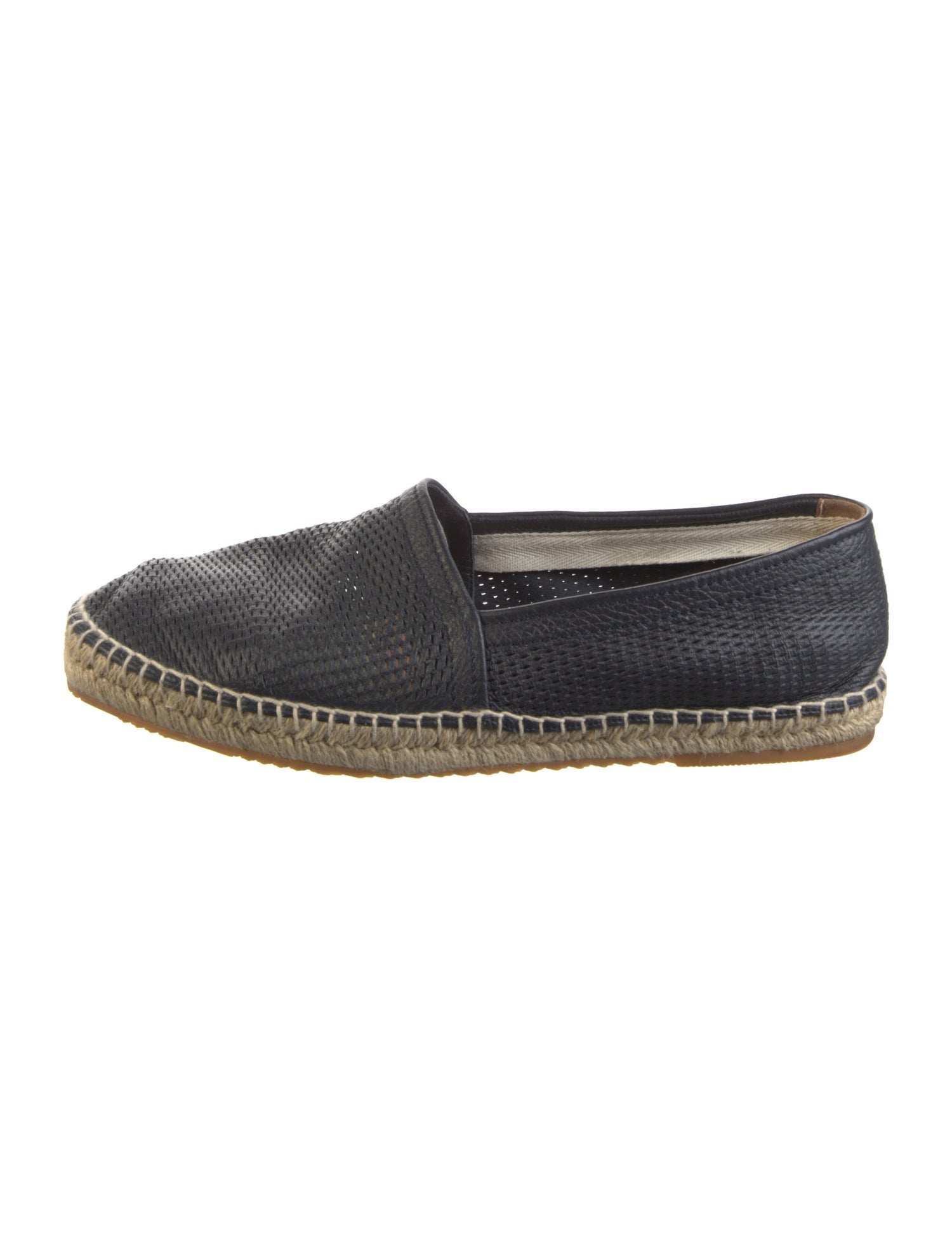 Giorgio Armani Leather Lasercut Accents Espadrilles