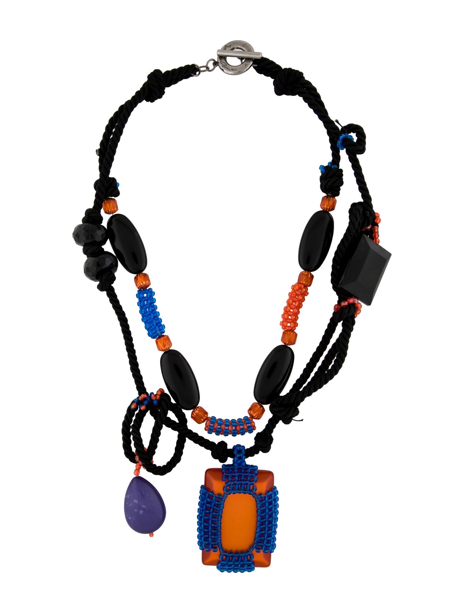 Giorgio Armani Resin, Cord & Bead Multistrand Necklace