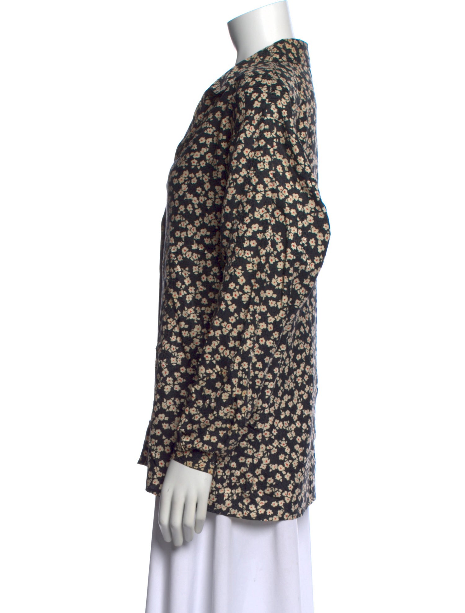 Giorgio Armani Silk Floral Print Blouse