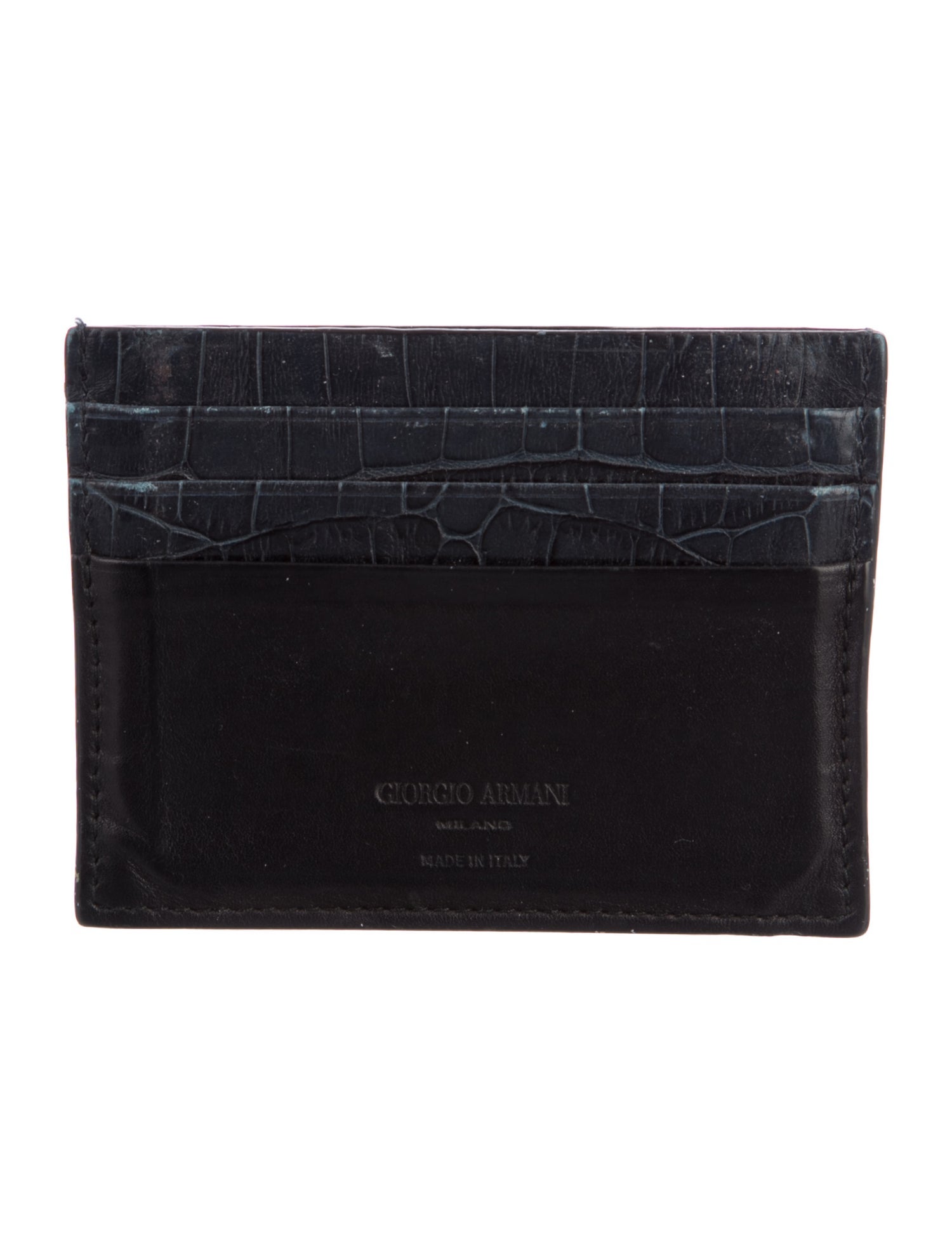 Giorgio Armani Crocodile Card Holder