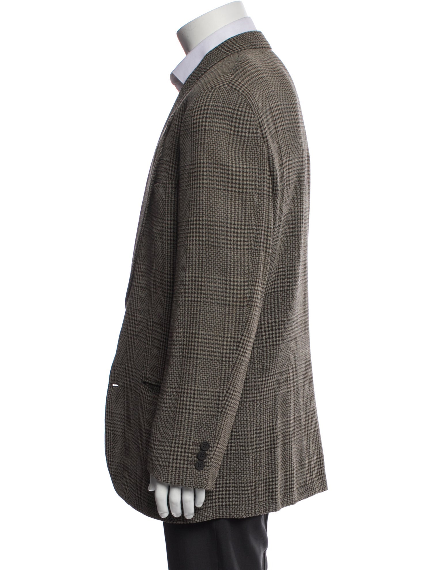 Giorgio Armani Virgin Wool Plaid Blazer