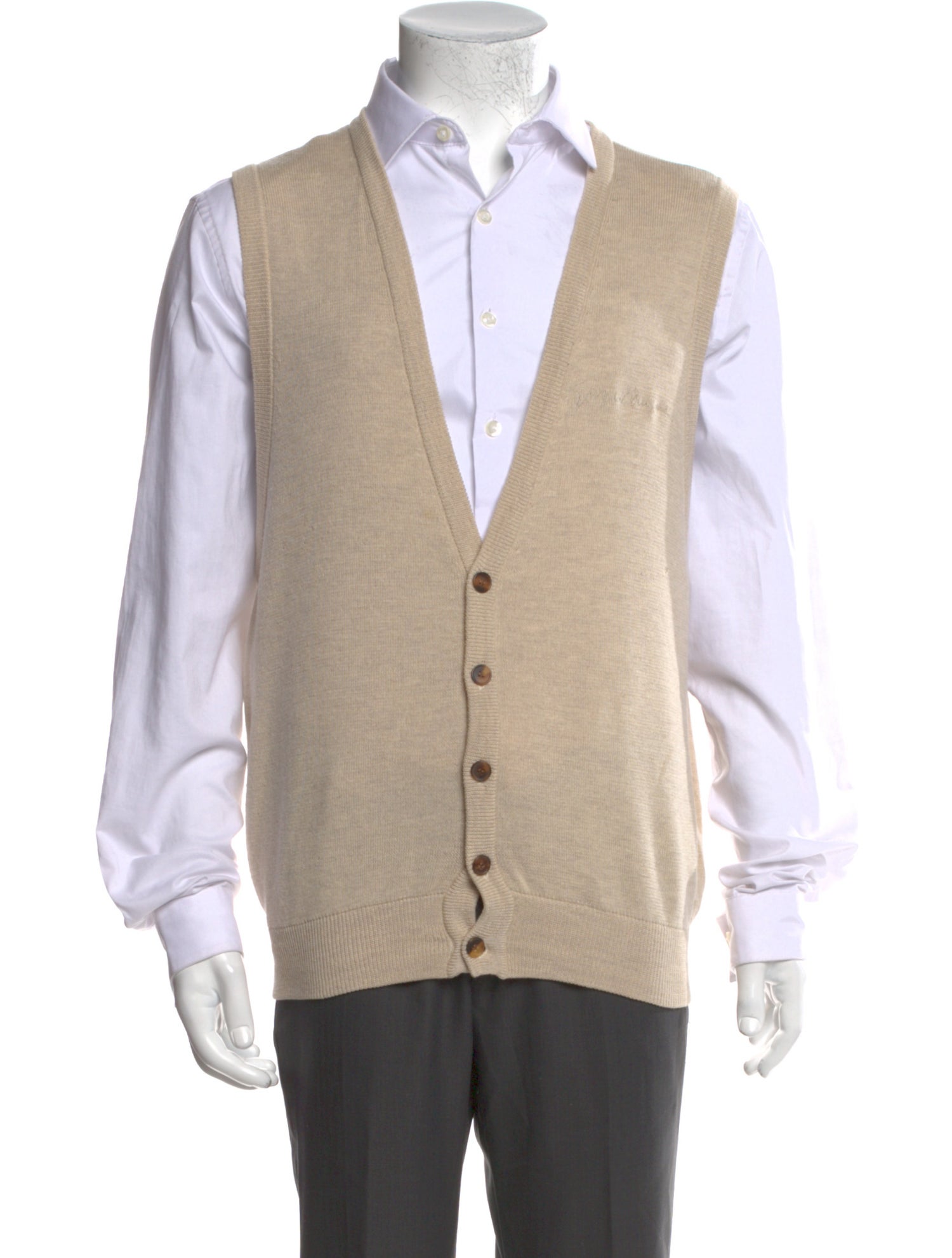 Giorgio Armani Wool V-Neck Sweater Vest