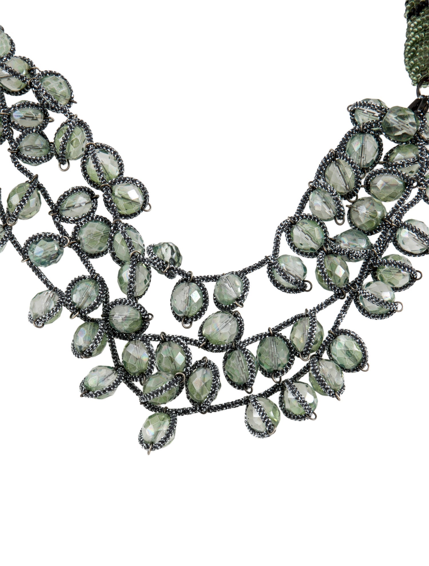 Giorgio Armani Crystal & Bead Multistrand Necklace