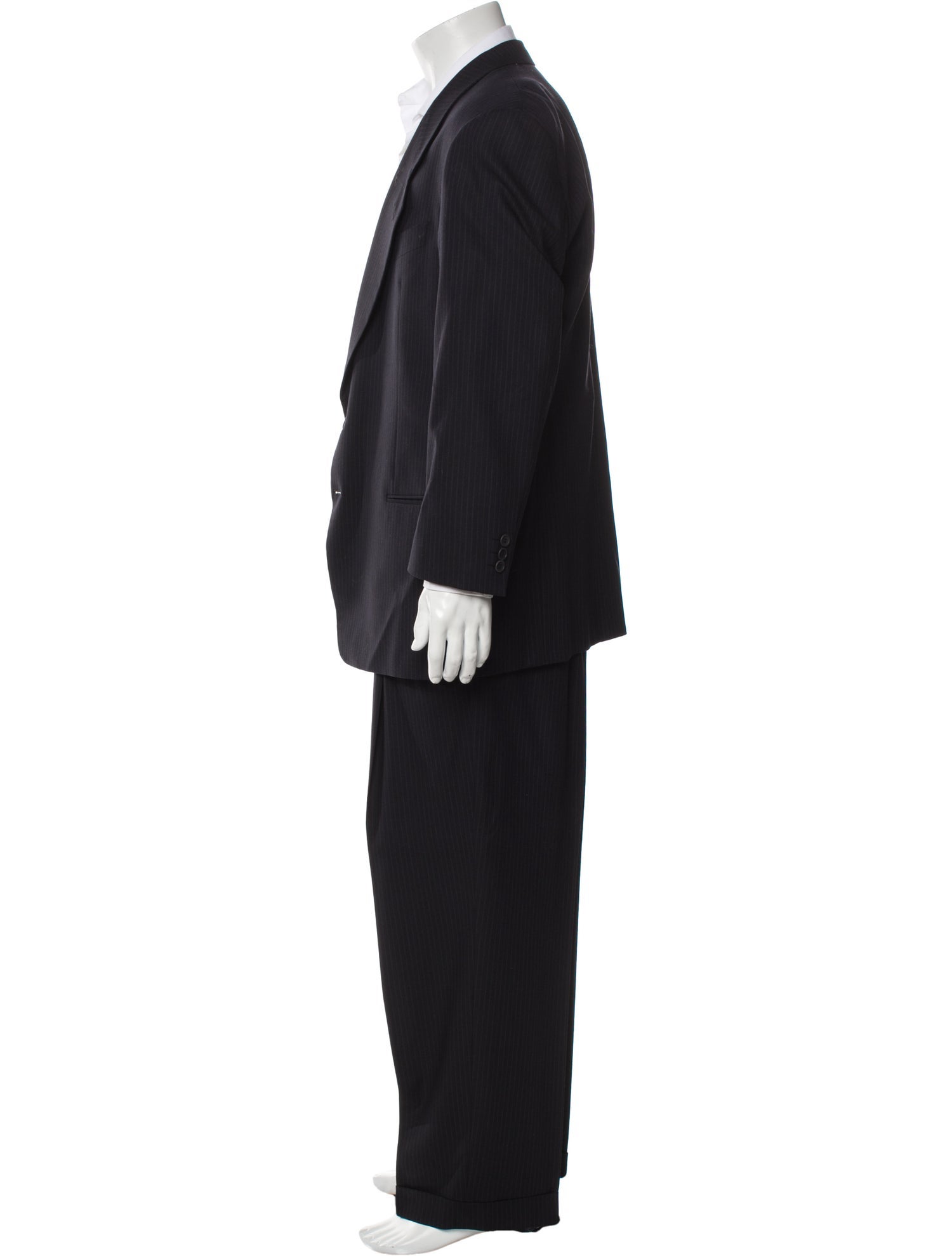 Giorgio Armani Virgin Wool Striped Two-Piece Suit
