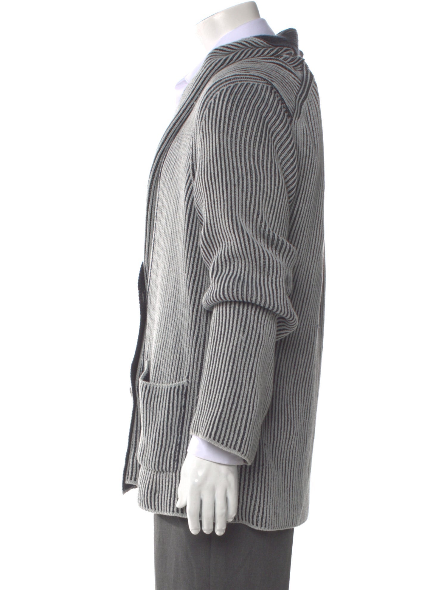 Giorgio Armani Striped V-Neck Cardigan