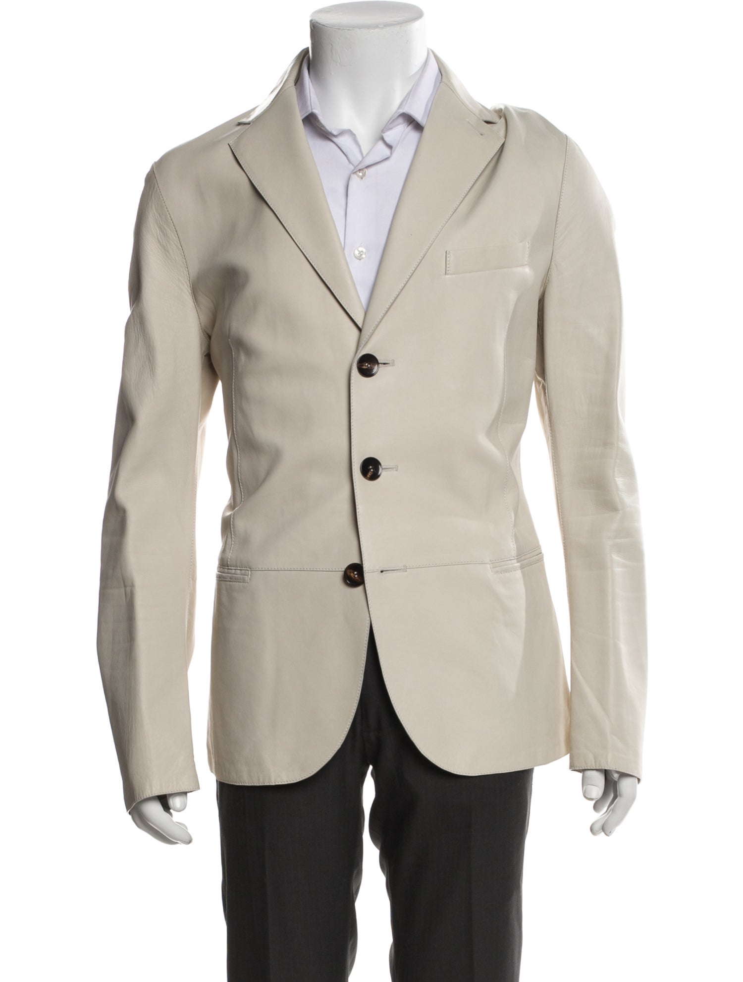 Giorgio Armani Lamb Leather Blazer