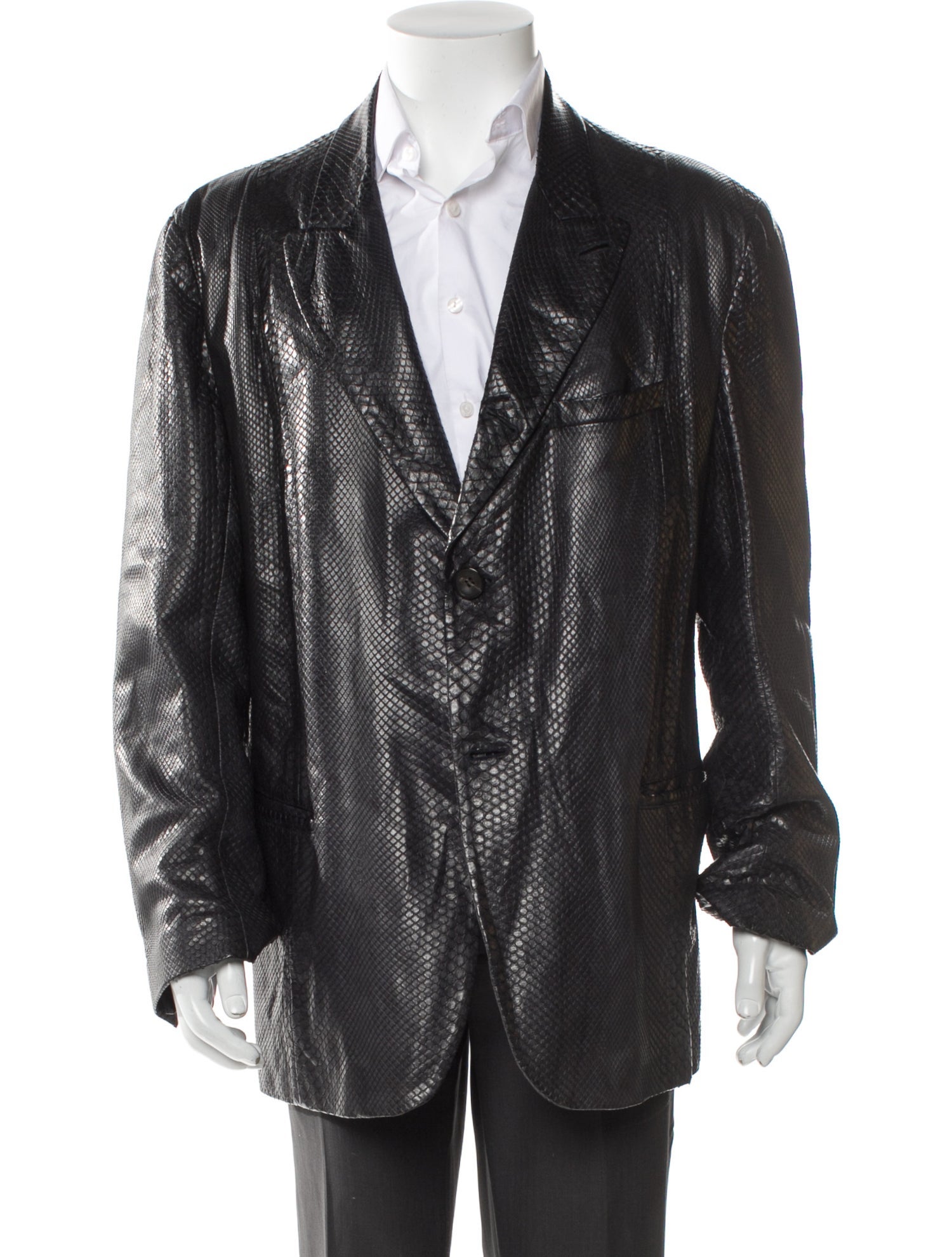 Giorgio Armani Python Moto Jacket