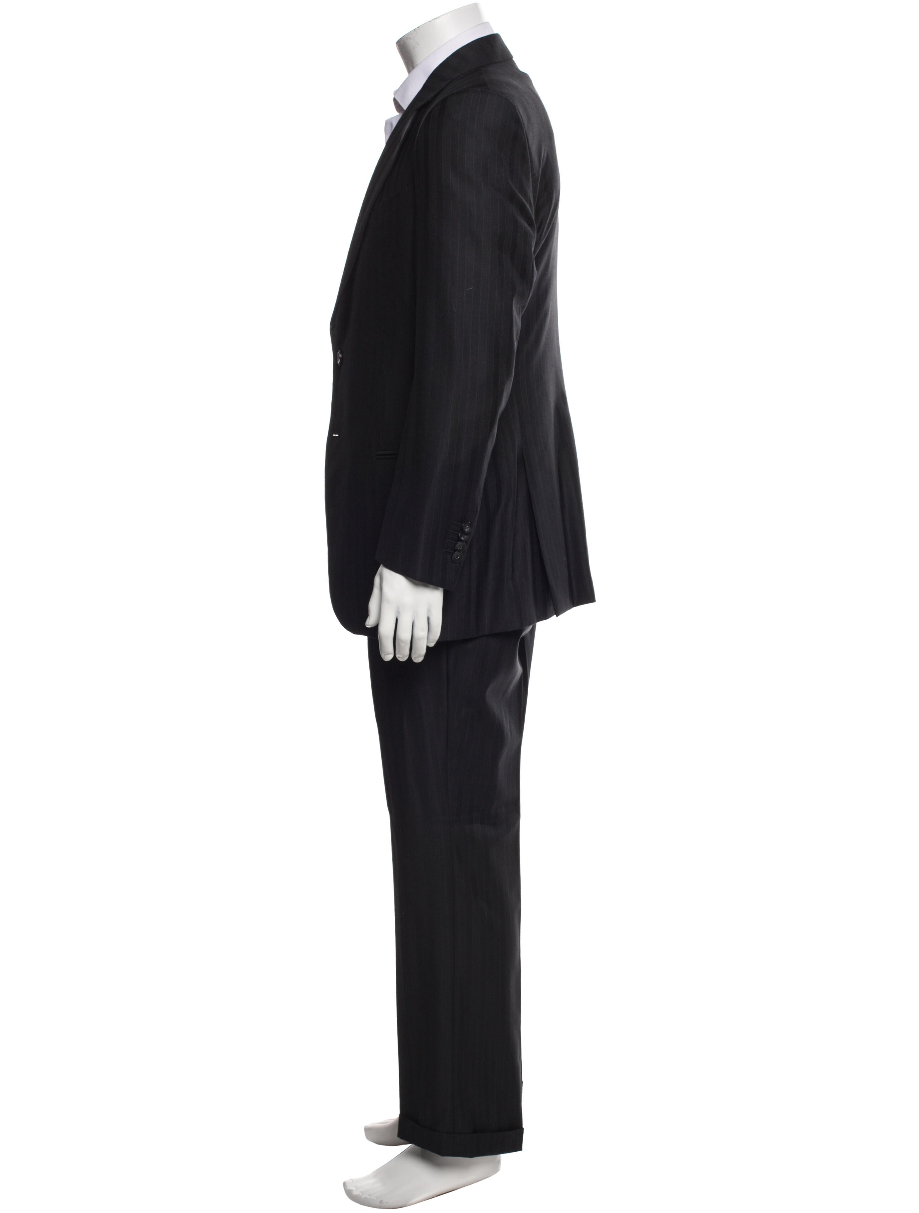 Giorgio Armani Virgin Wool Striped Three-Piece Suit