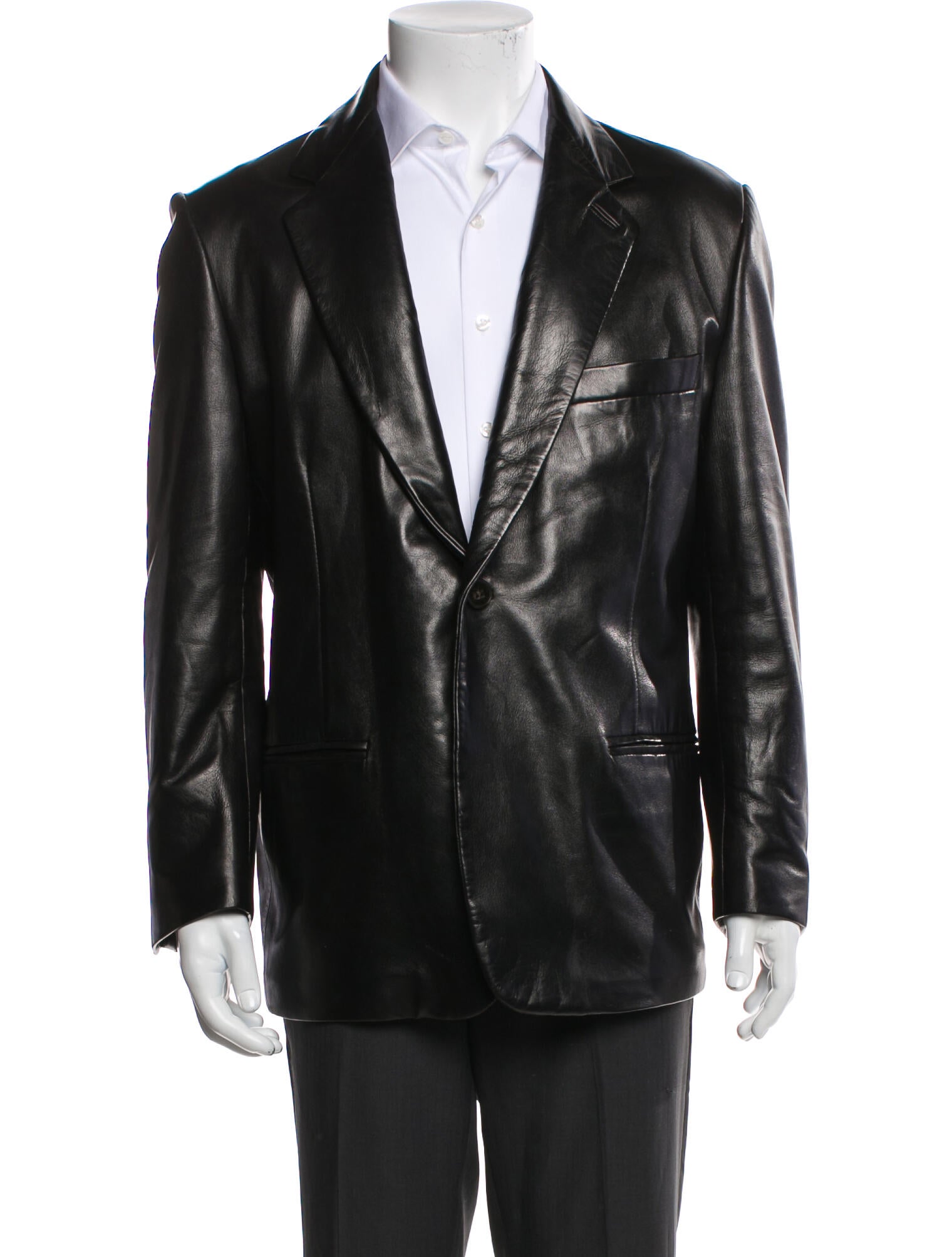 Giorgio Armani Lambskin Moto Jacket