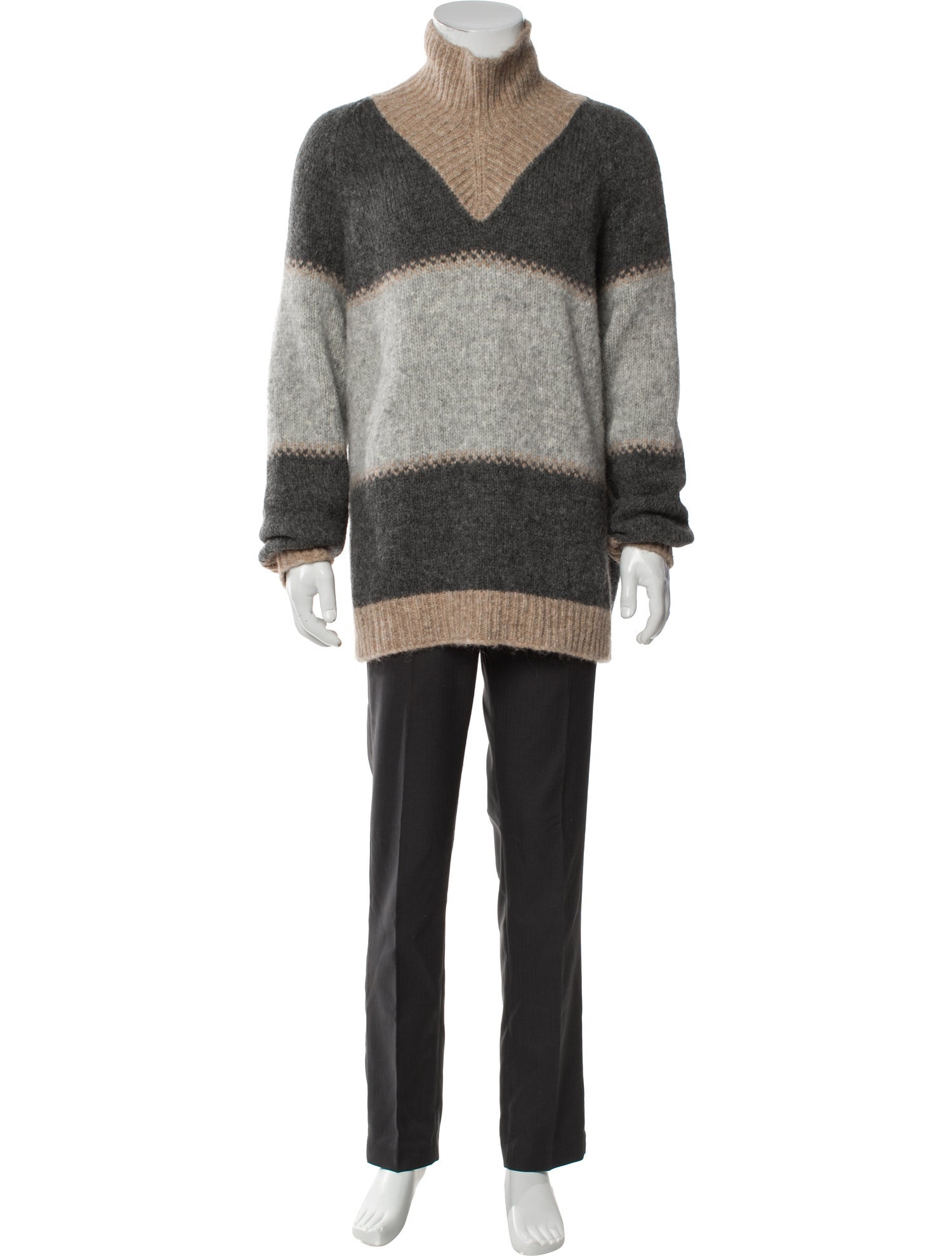 Giorgio Armani Alpaca Striped Cardigan