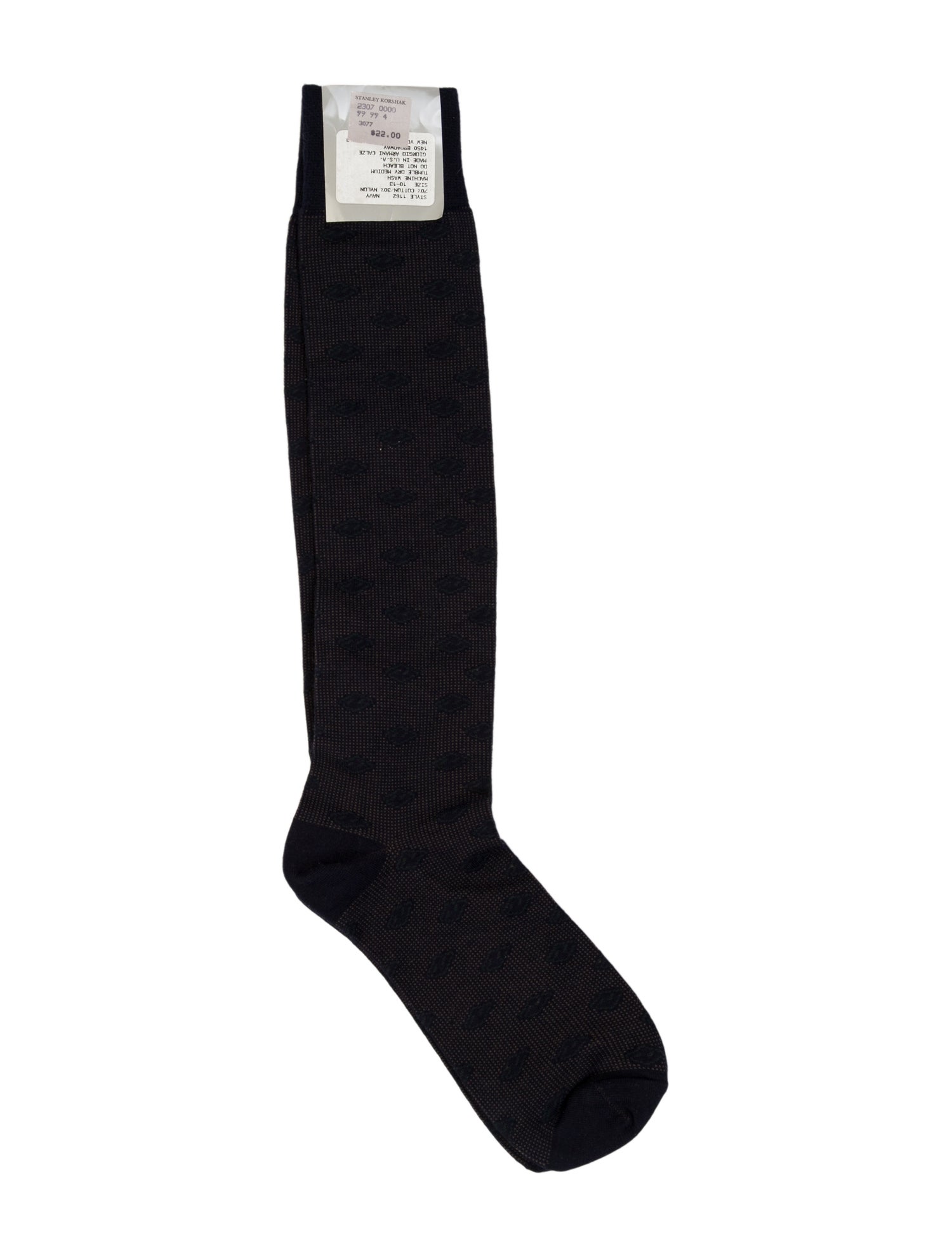 Giorgio Armani Branded Pattern Print Socks w/Tags