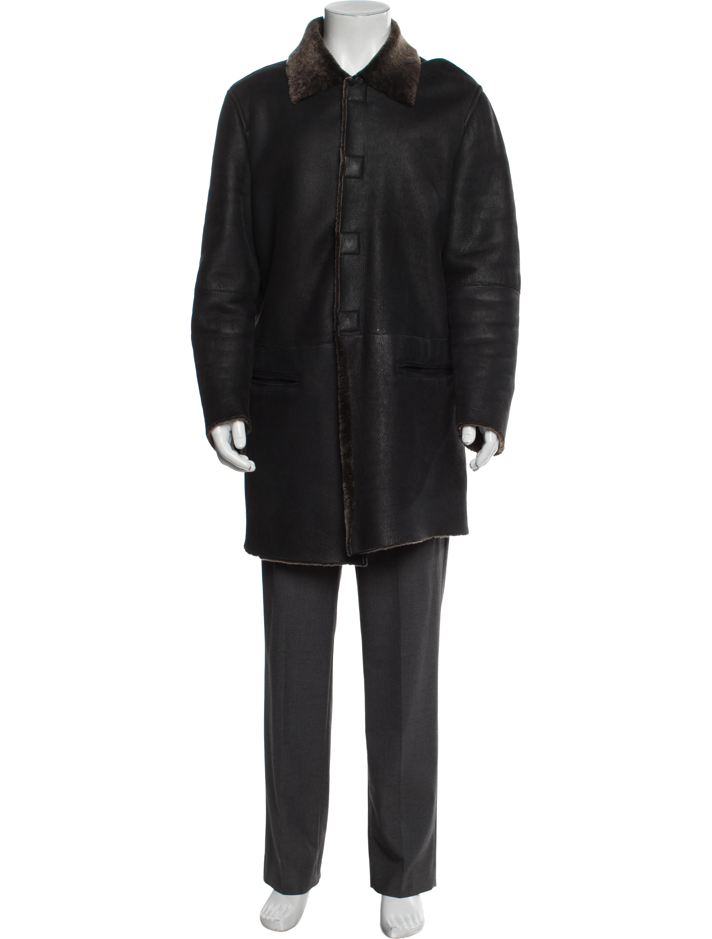 Giorgio Armani Lamb Leather Overcoat