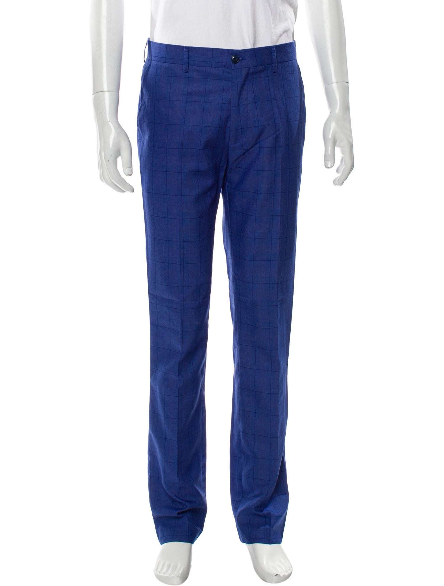 Giorgio Armani Plaid Print Pants