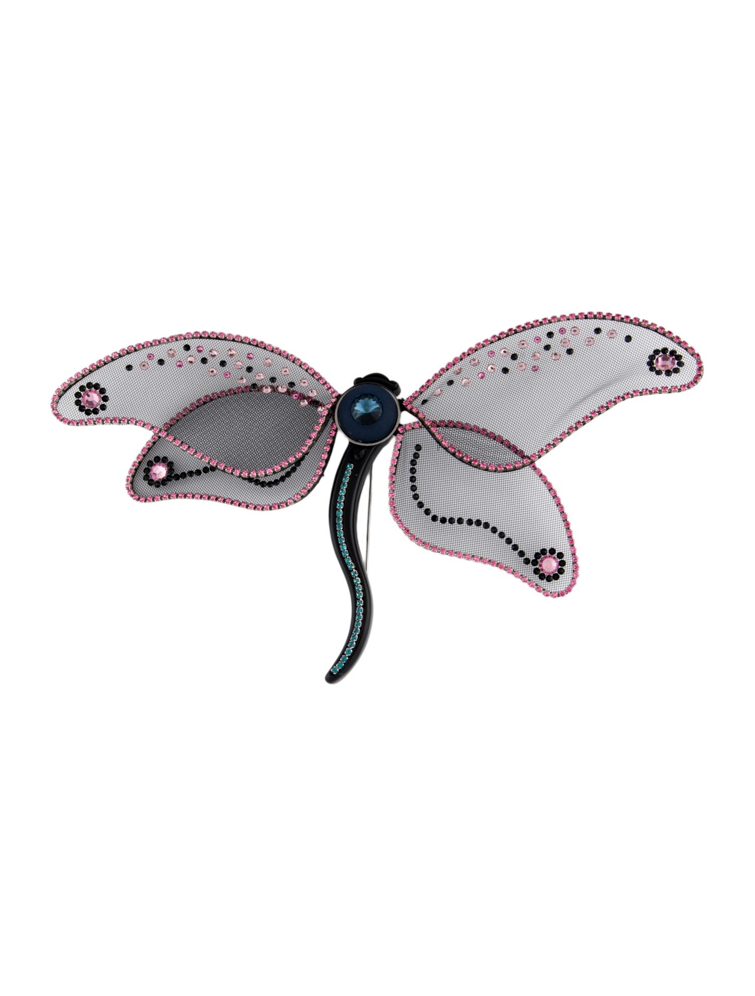 Giorgio Armani Crystal Dragonfly Brooch