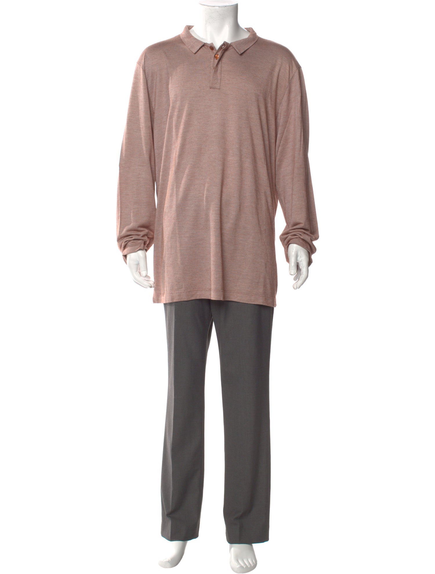 Giorgio Armani Collar Long Sleeve Polo Shirt