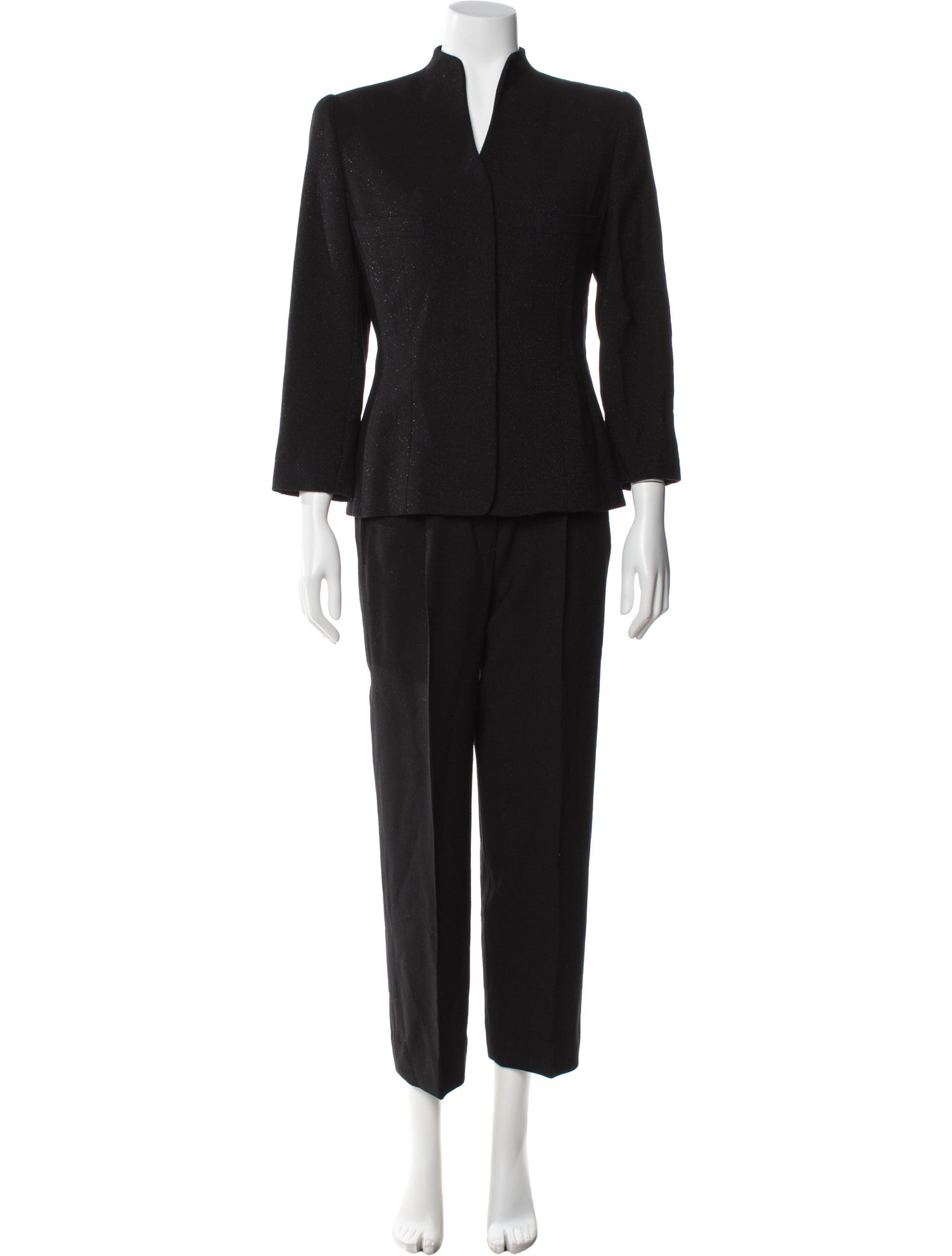 Giorgio Armani Wool Ruffle Embellishment Pant Set