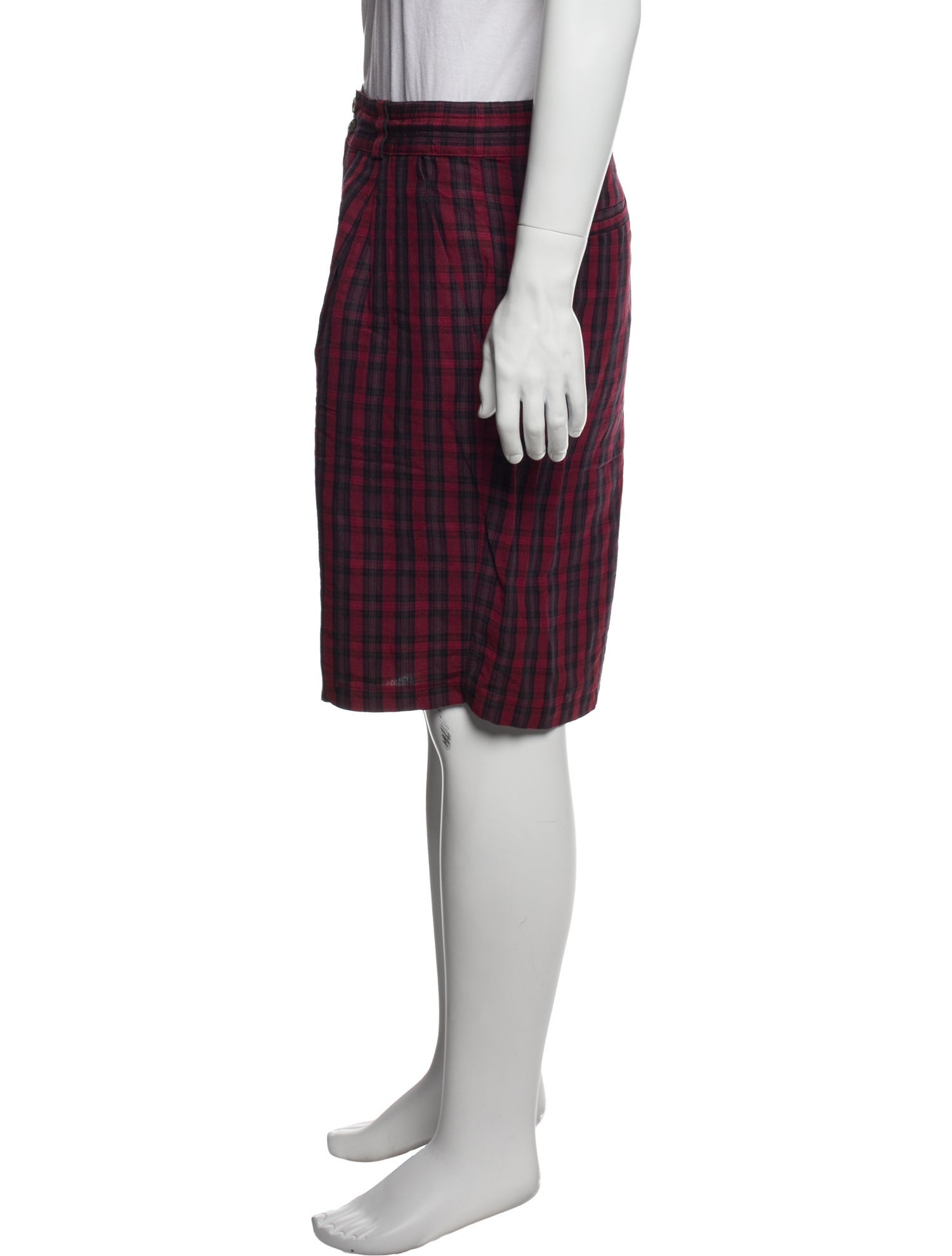 Giorgio Armani Plaid Print Jogger Shorts