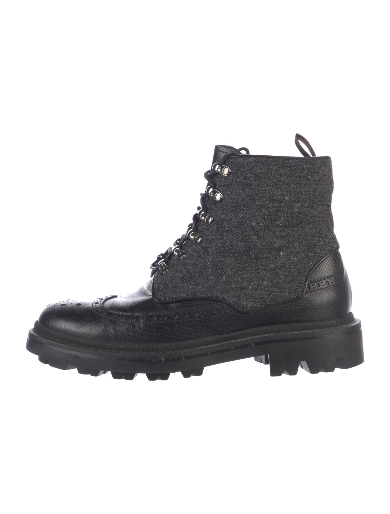 Giorgio Armani Leather Combat Boots