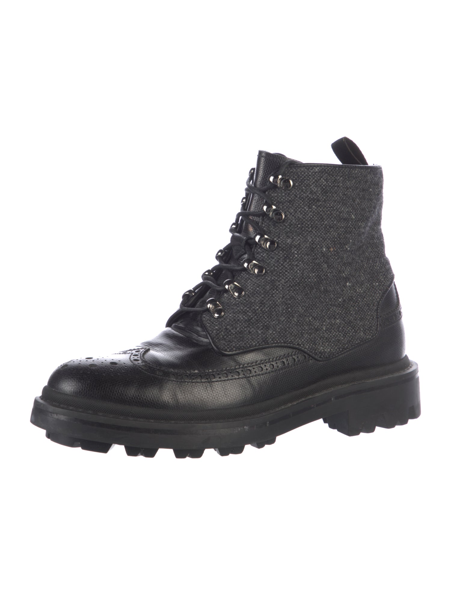 Giorgio Armani Leather Combat Boots