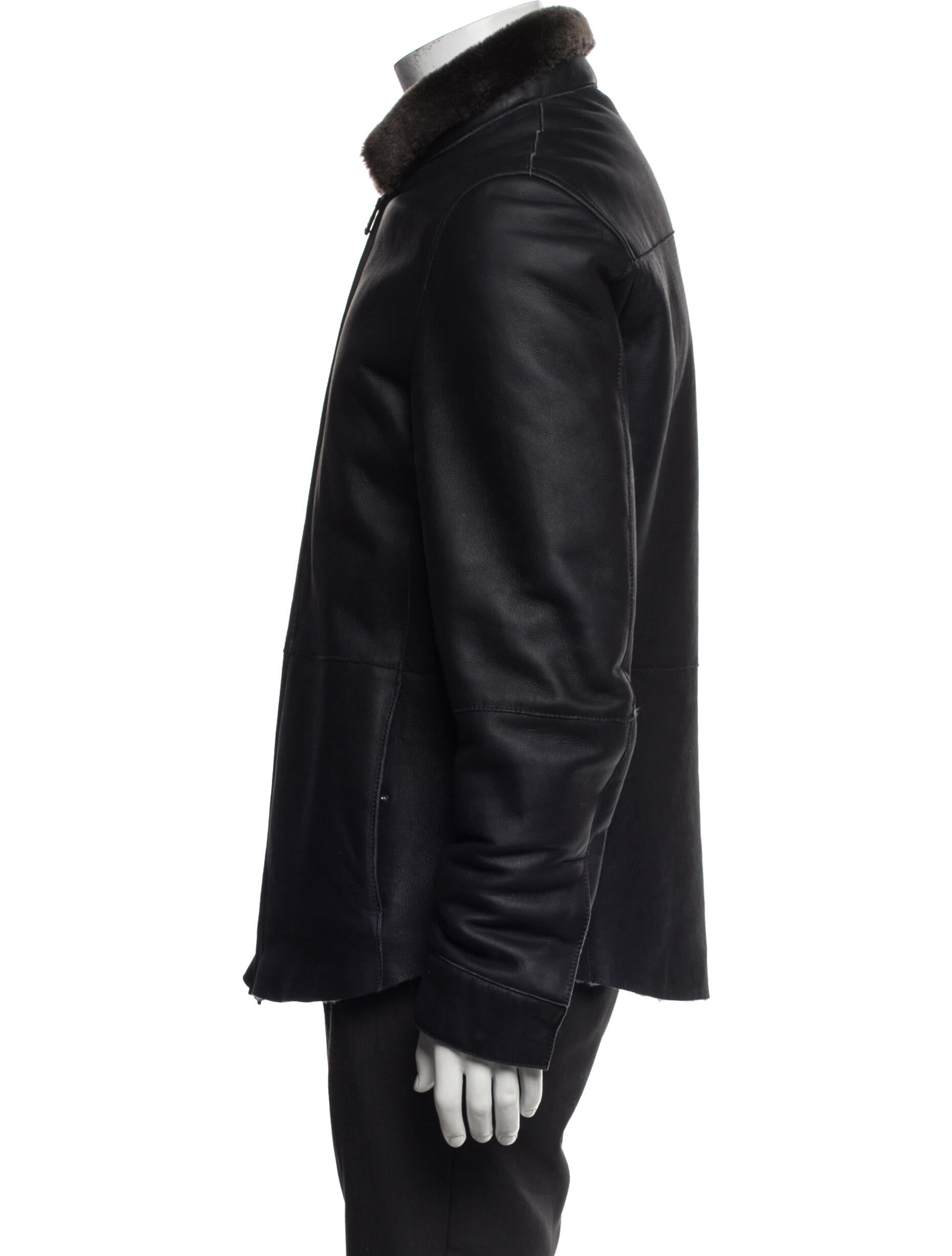 Giorgio Armani Shearling Moto Jacket