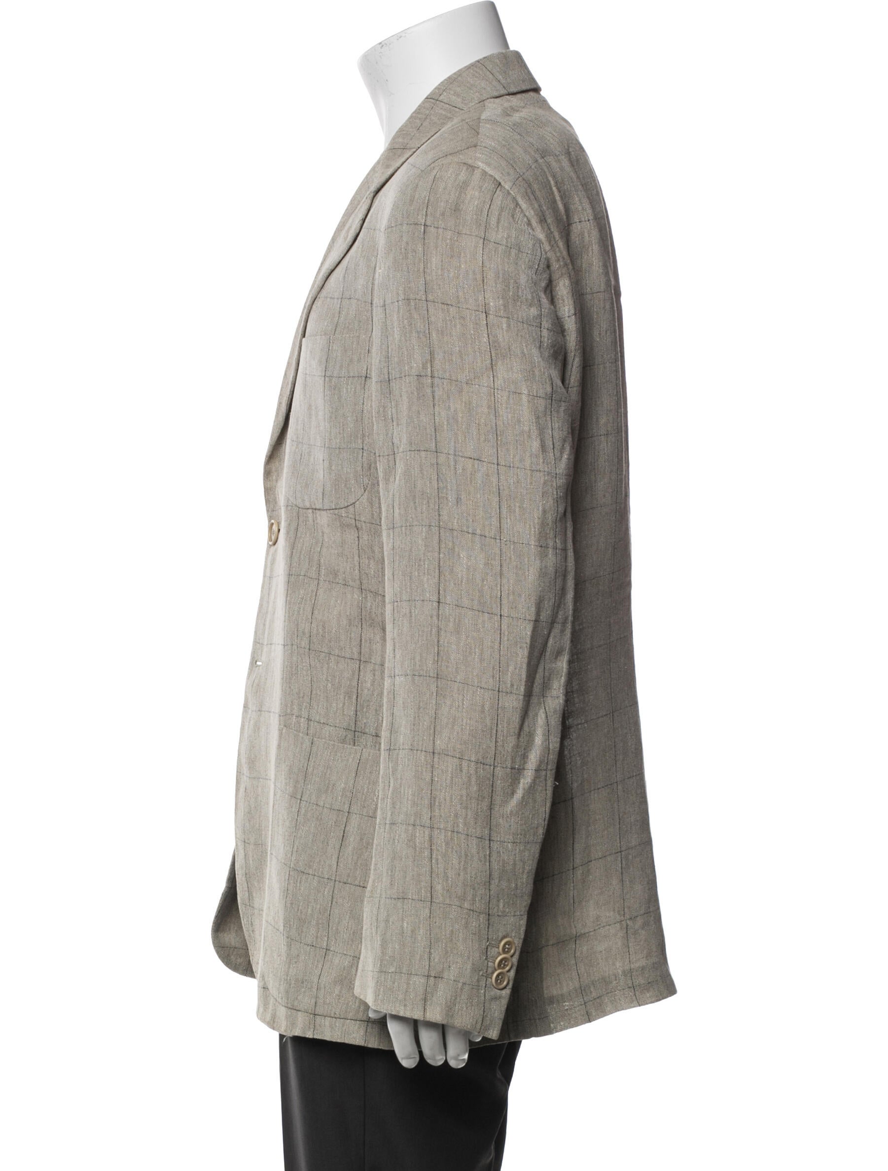Giorgio Armani Plaid Print Blazer