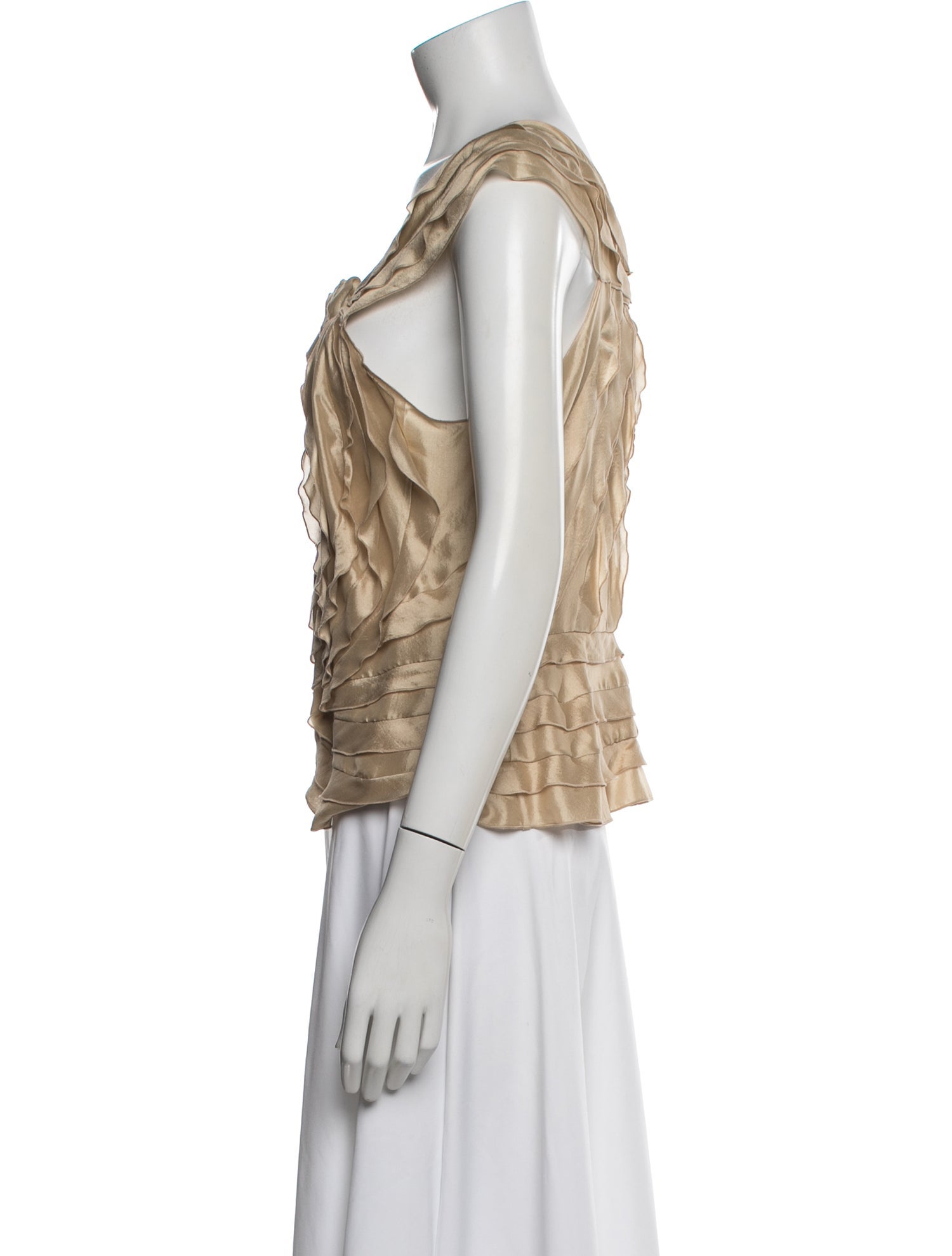 Giorgio Armani Silk V-Neck Blouse