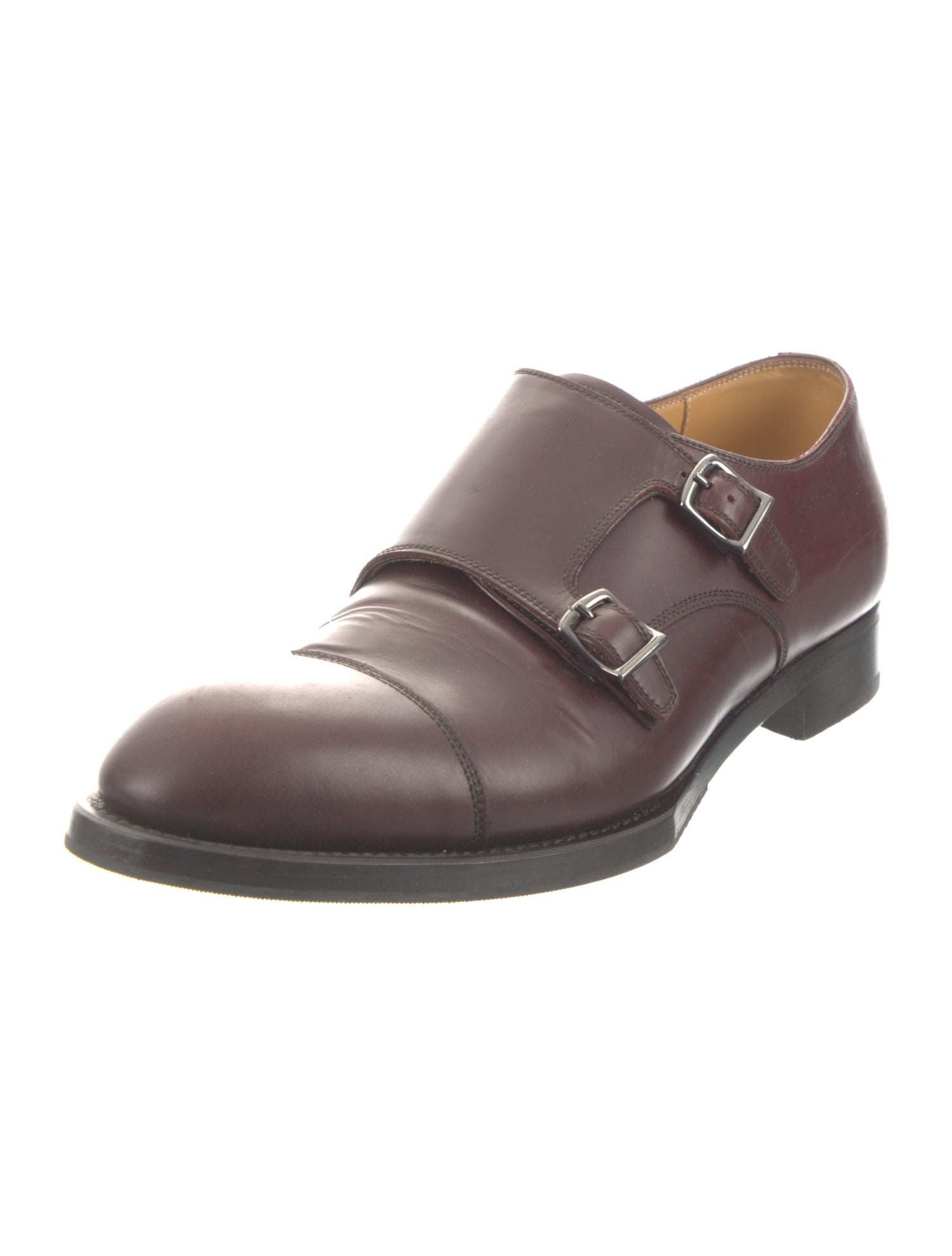 Giorgio Armani Leather Monk Straps