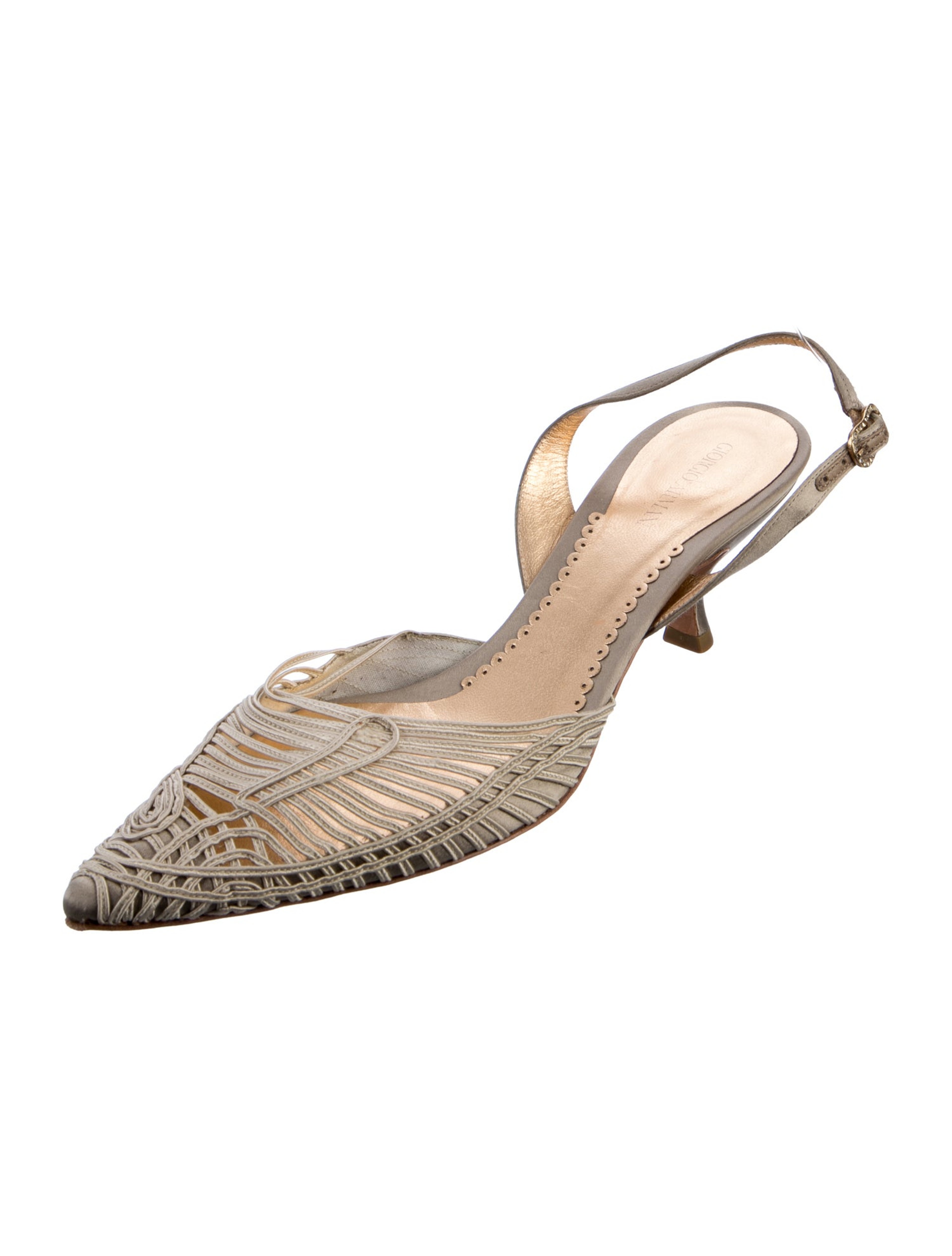 Satin Slingback Pumps