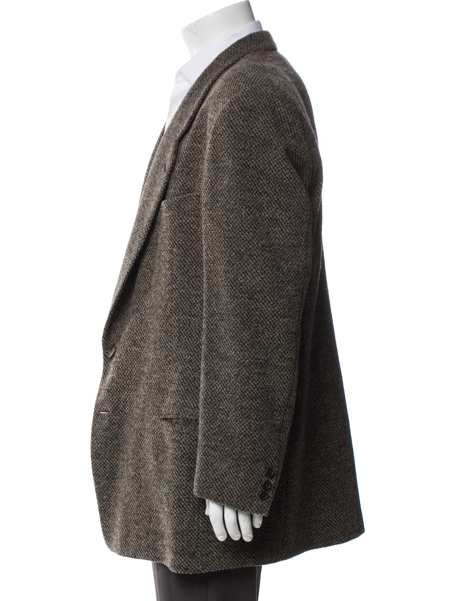 Giorgio Armani Wool Tweed Pattern Blazer
