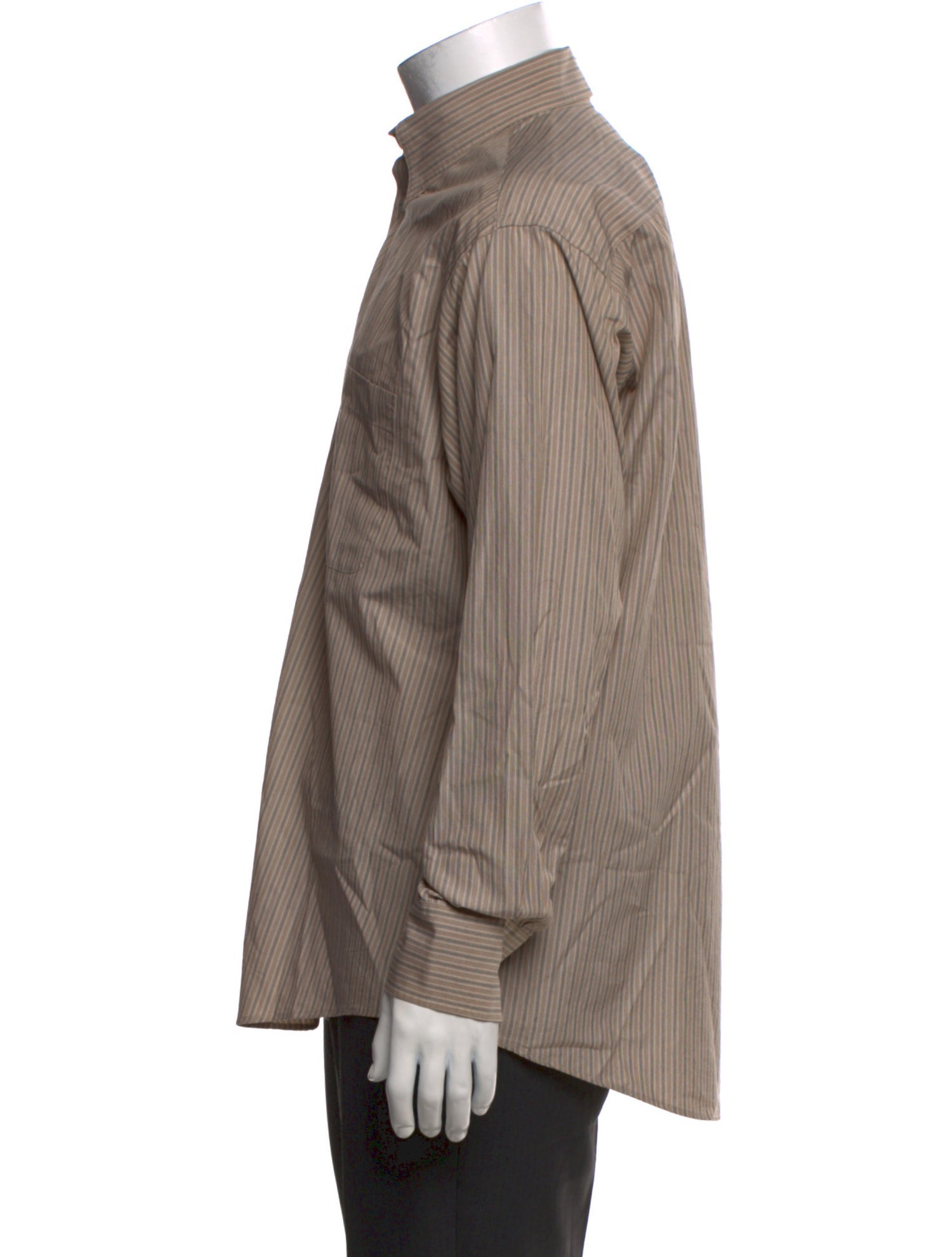 Giorgio Armani Striped Long Sleeve Dress Shirt