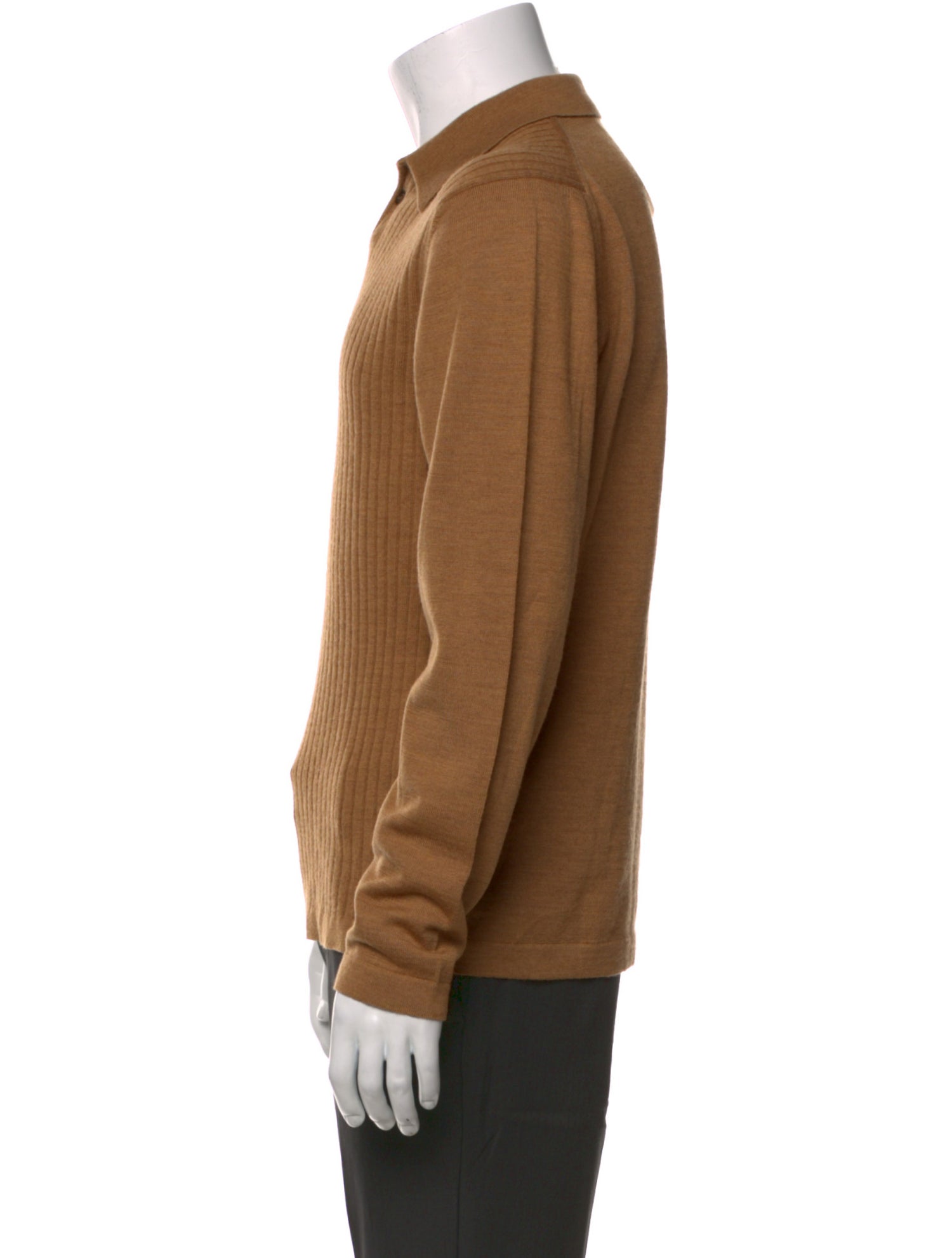 Giorgio Armani Collar Long Sleeve Polo Sweater