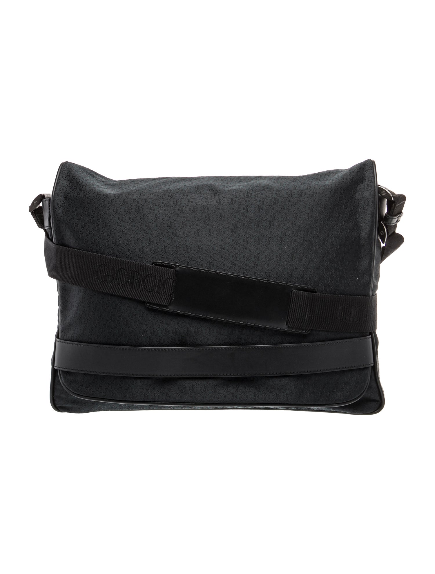 Giorgio Armani Leather Messenger Bag