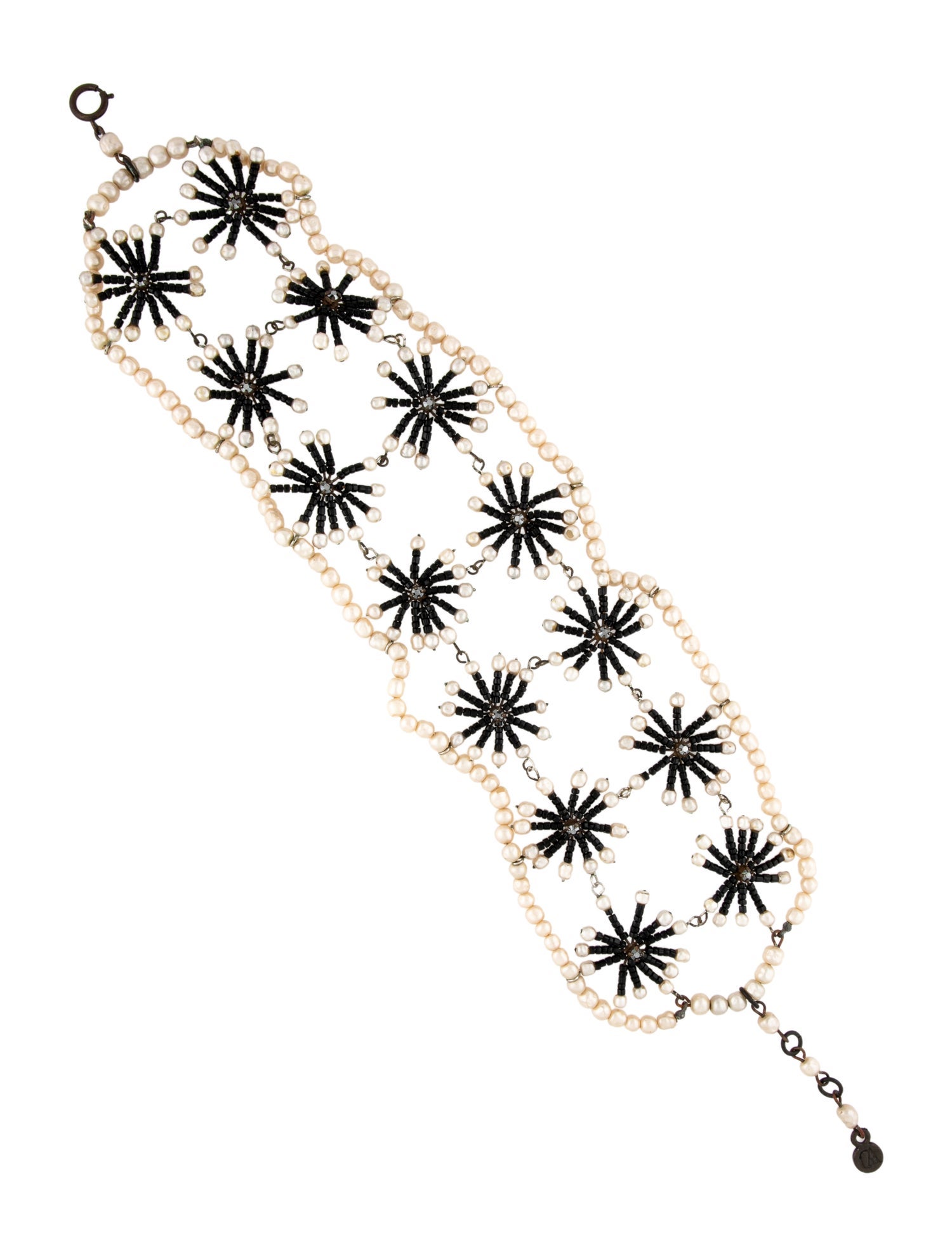 Giorgio Armani Faux Pearl, Crystal & Bead Collar Necklace