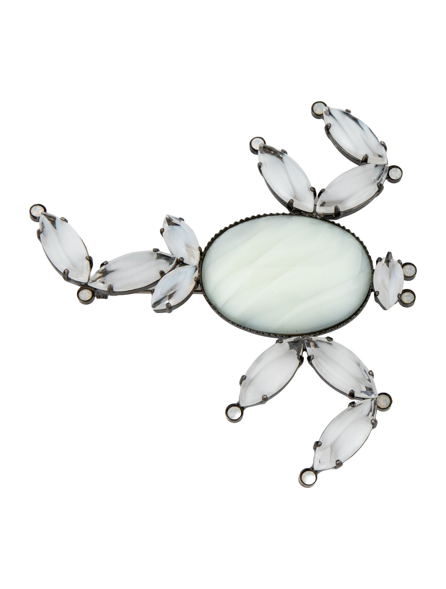 Giorgio Armani Resin & Crystal Pin Brooch