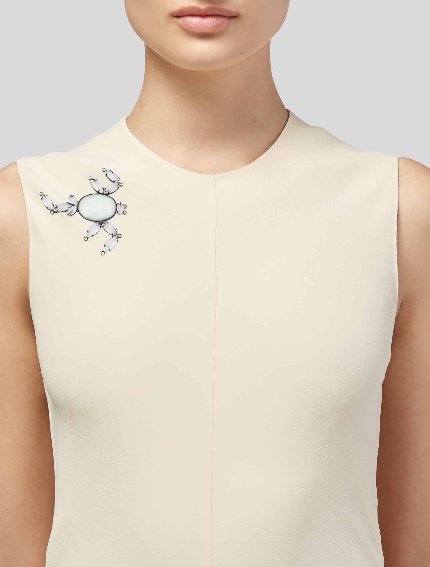 Giorgio Armani Resin & Crystal Pin Brooch