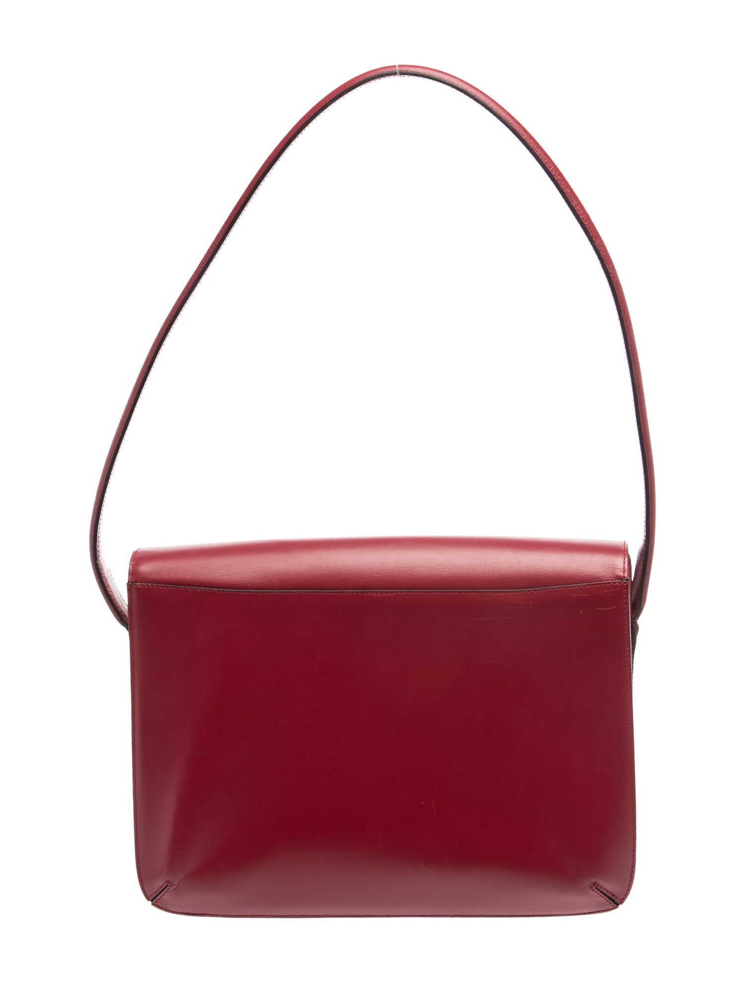 Giorgio Armani Leather Shoulder Bag - Red Shoulder Bags, Handbags