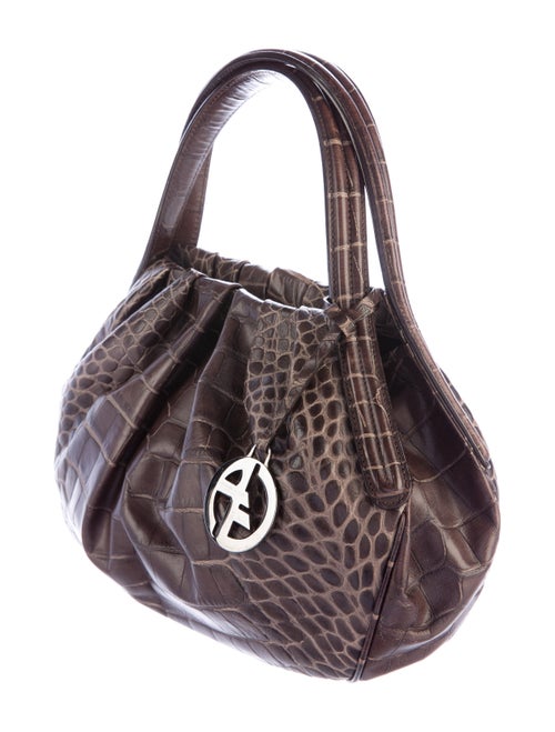 Giorgio Armani Embossed Leather Handle Bag