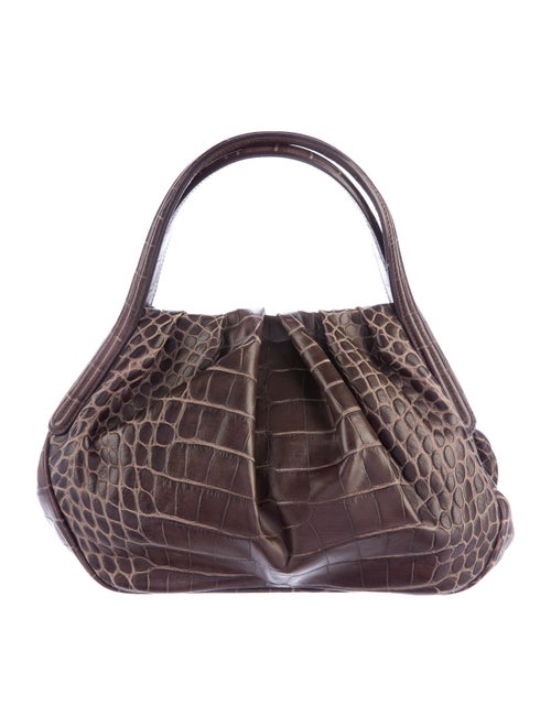 Giorgio Armani Embossed Leather Handle Bag