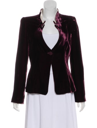 Giorgio Armani Velvet Structured Jacket