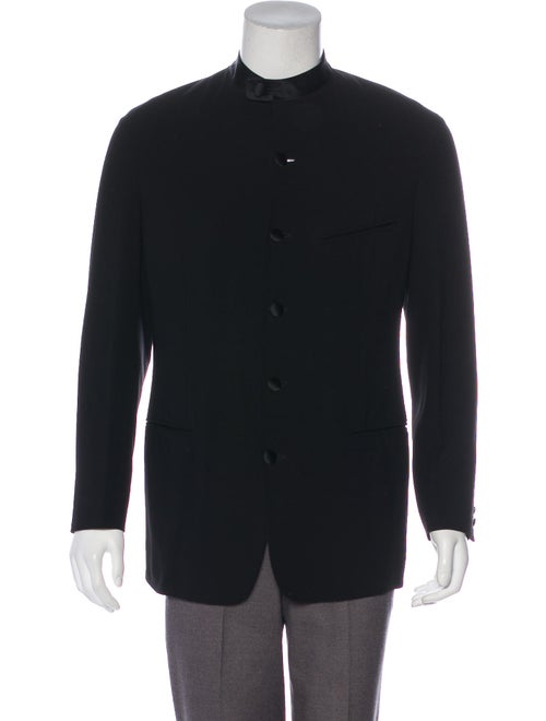 Giorgio Armani Wool Shirt Jacket black