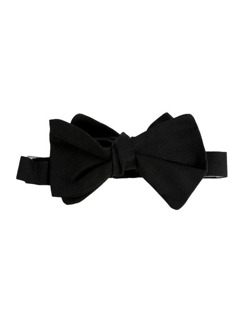 Giorgio Armani Silk Bow Tie w/ Tags black